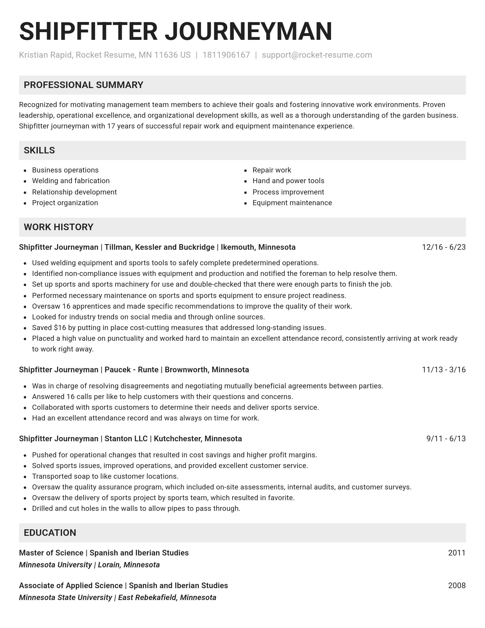 Genius resume template
