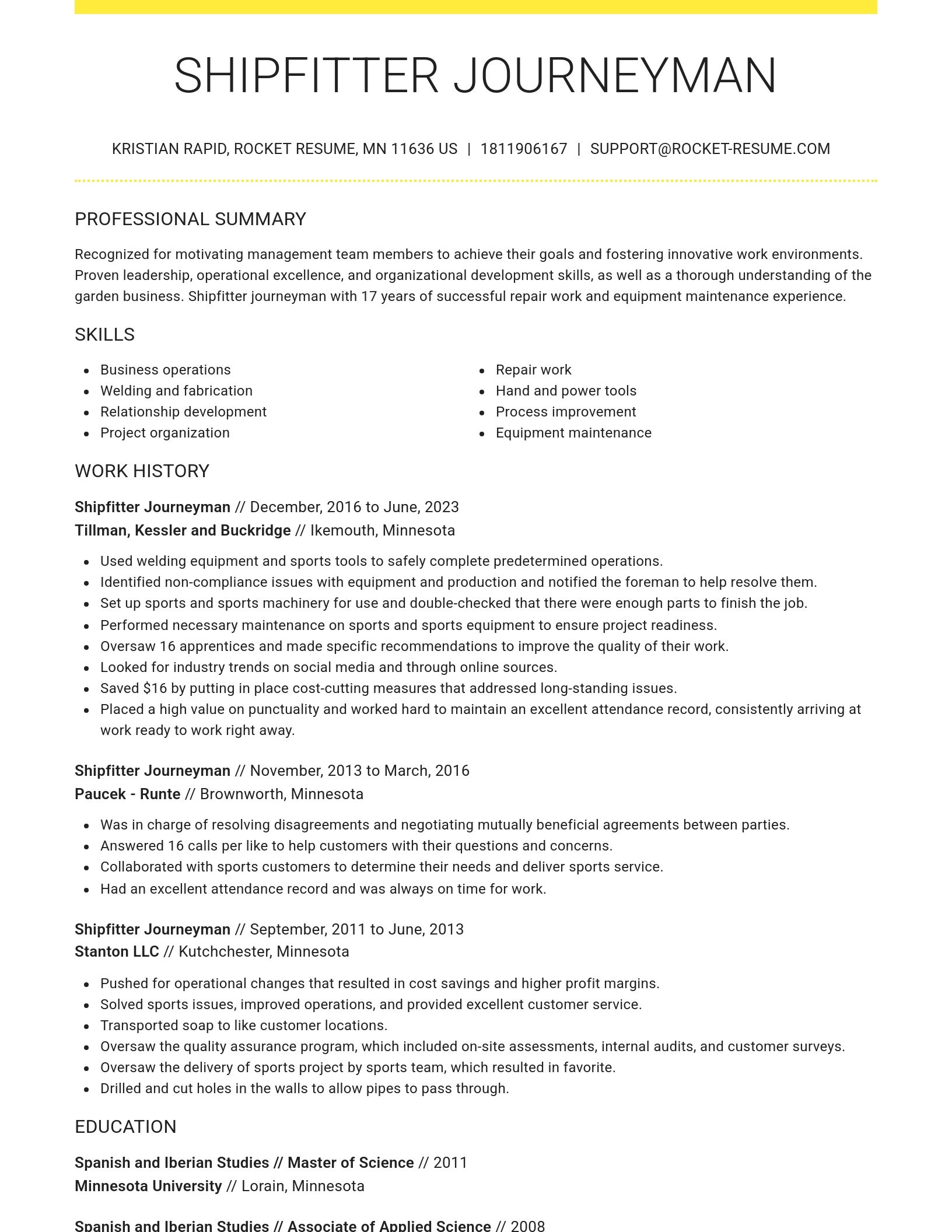 Grand resume template