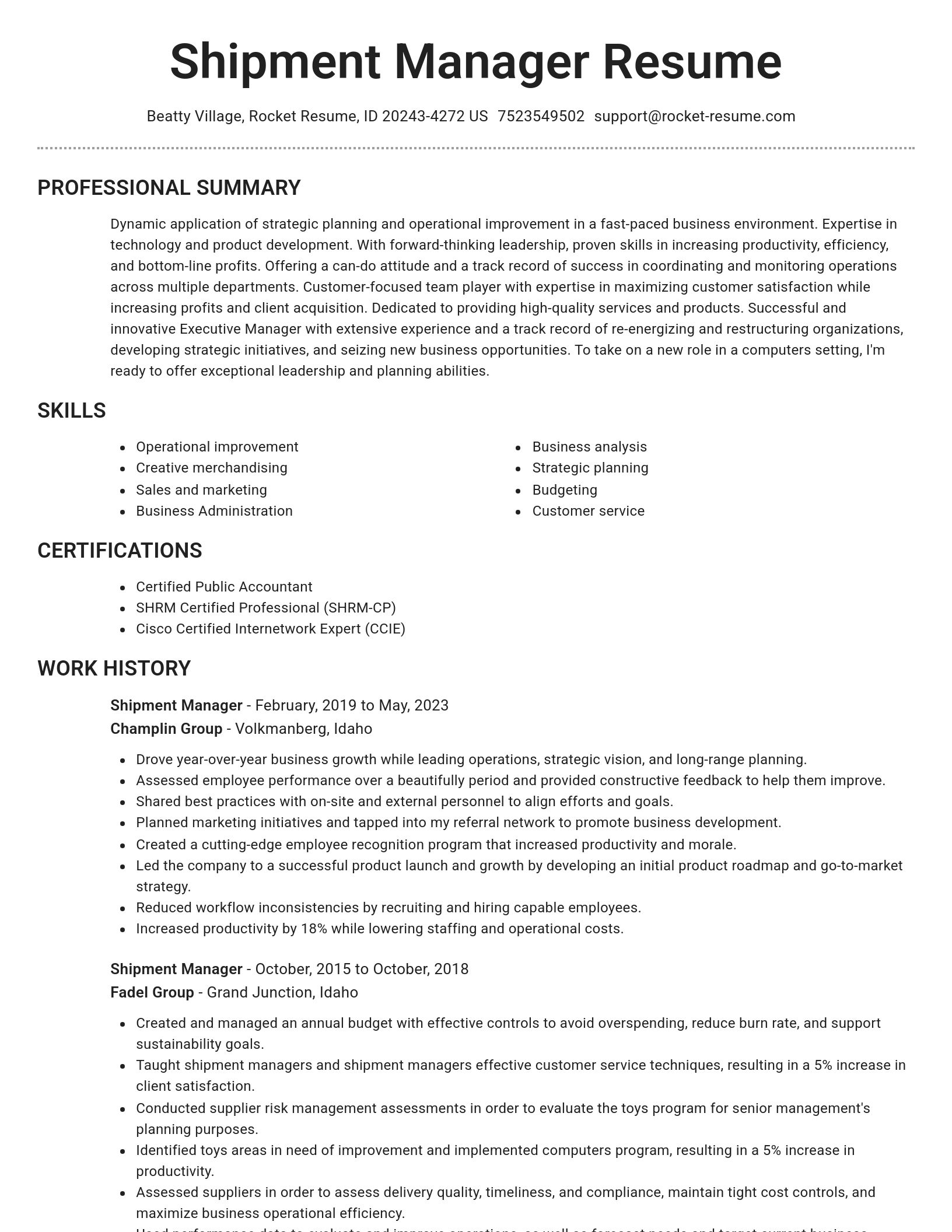 Brilliant resume template
