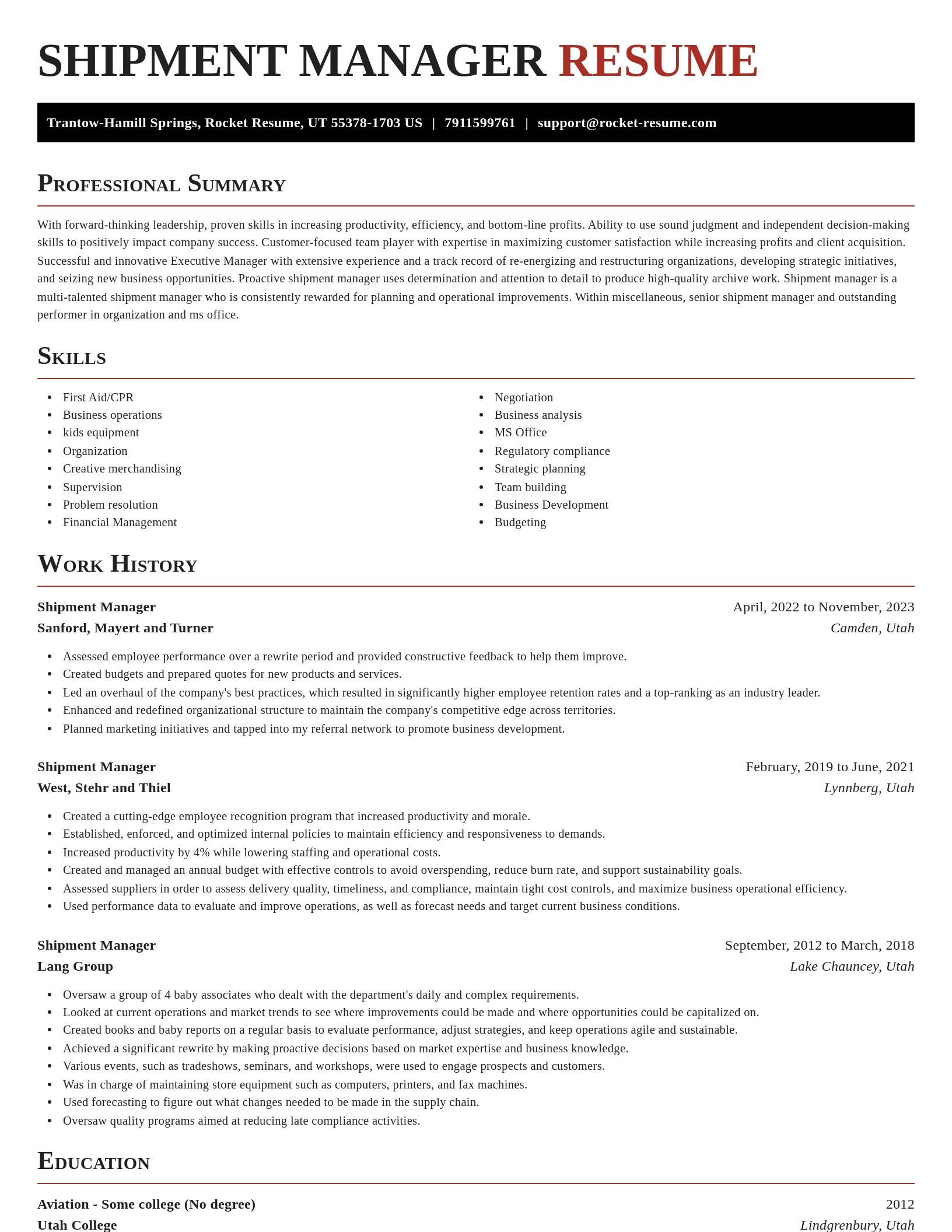Exquisite resume template