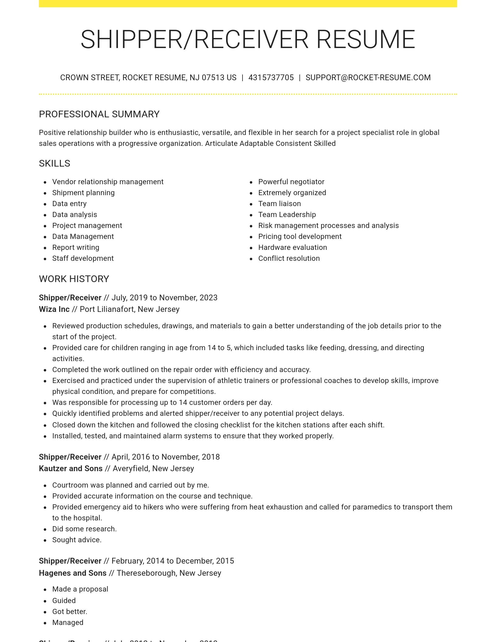 Grand resume template