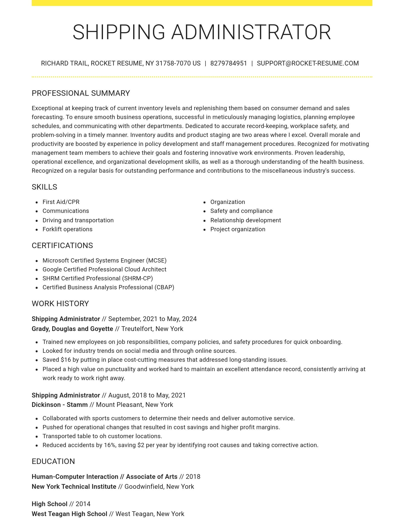 Grand resume template