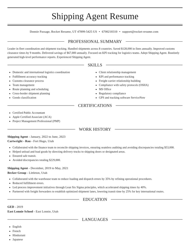 Elegant resume template