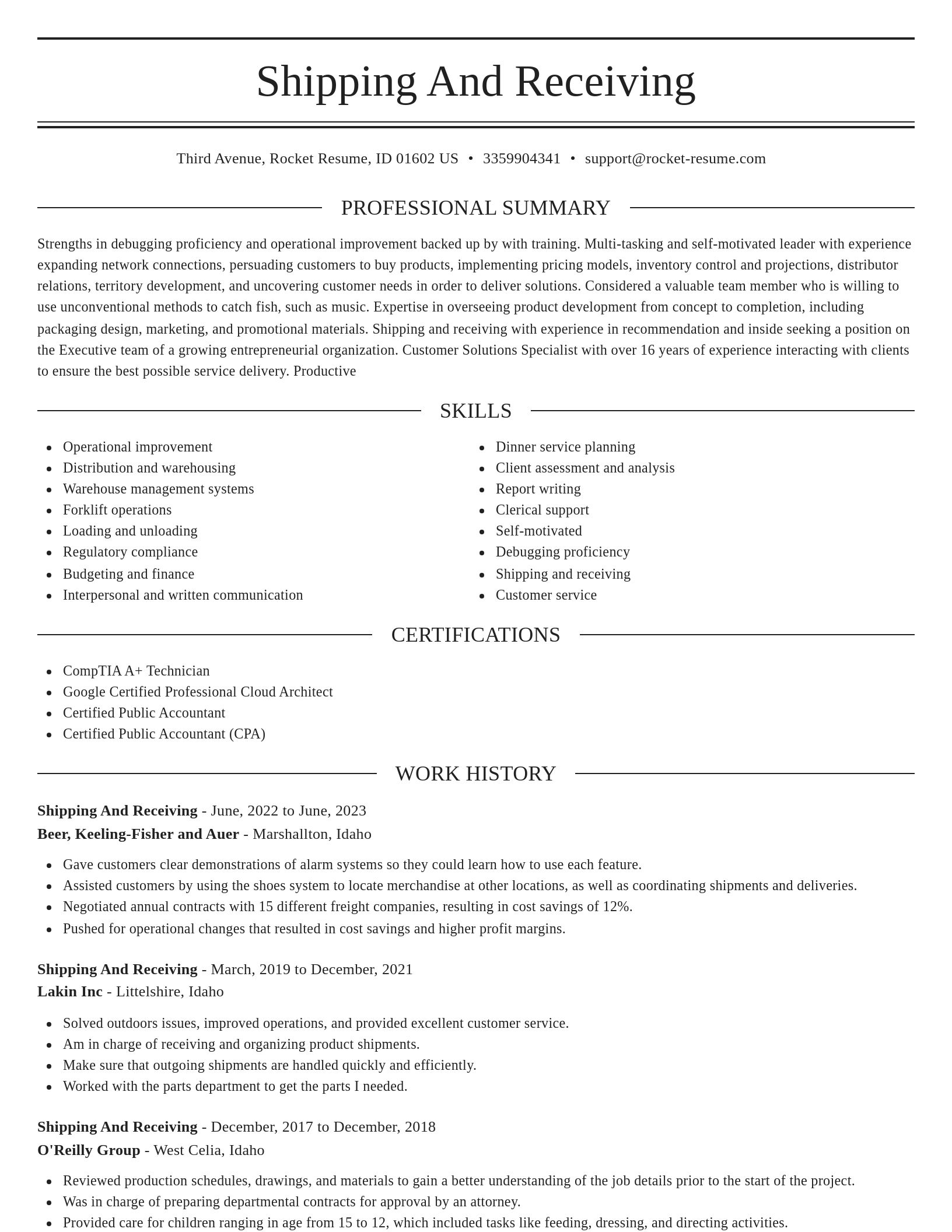 Elegant resume template