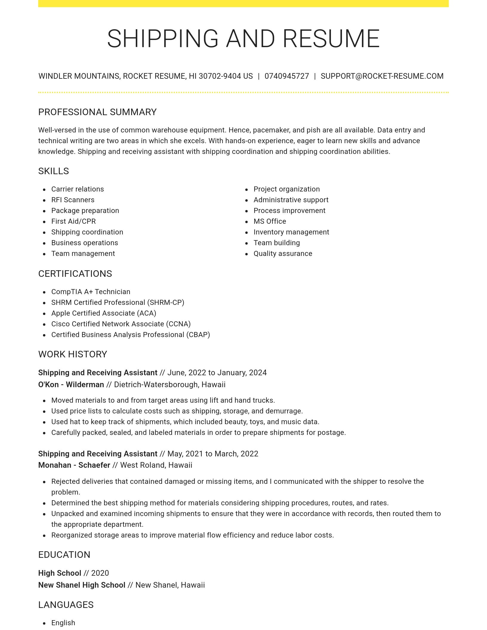 Grand resume template