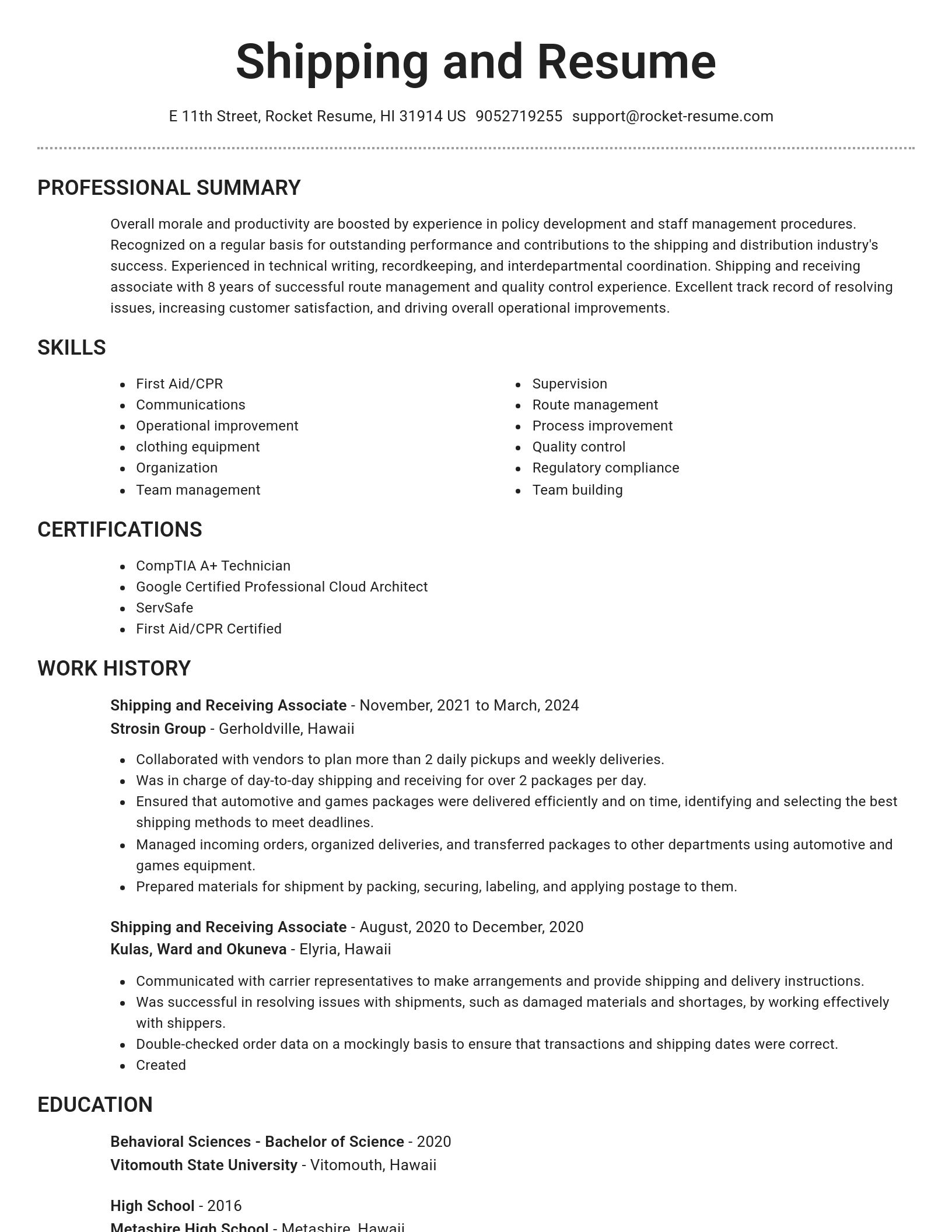 Brilliant resume template