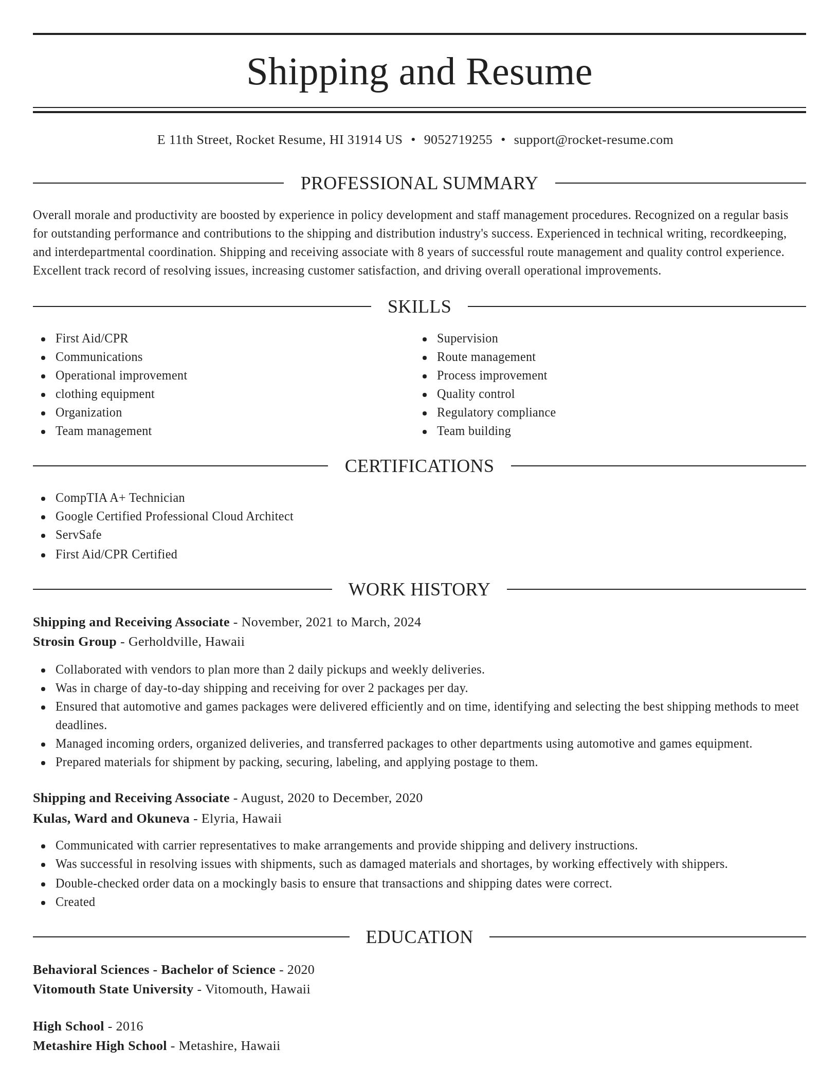 Elegant resume template