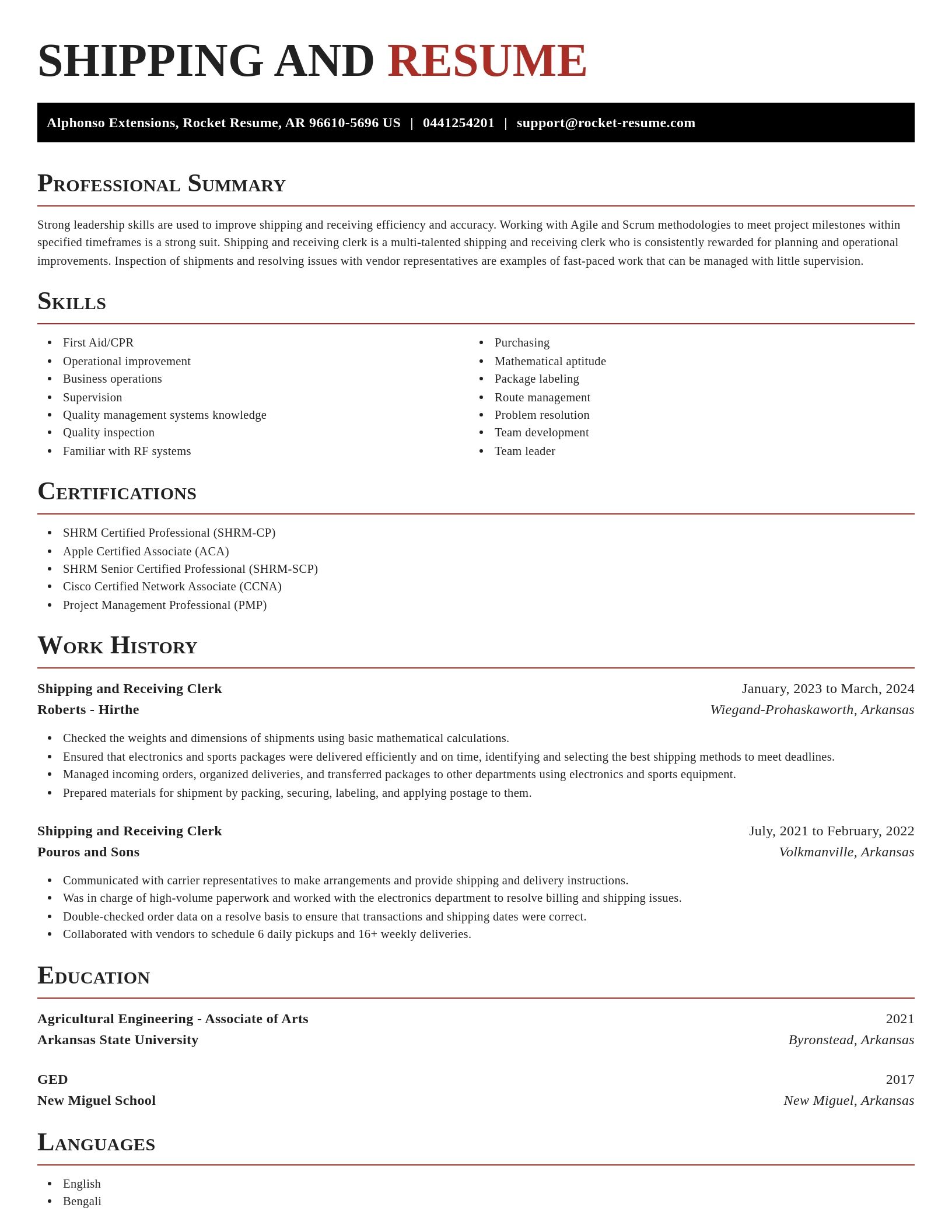 Exquisite resume template