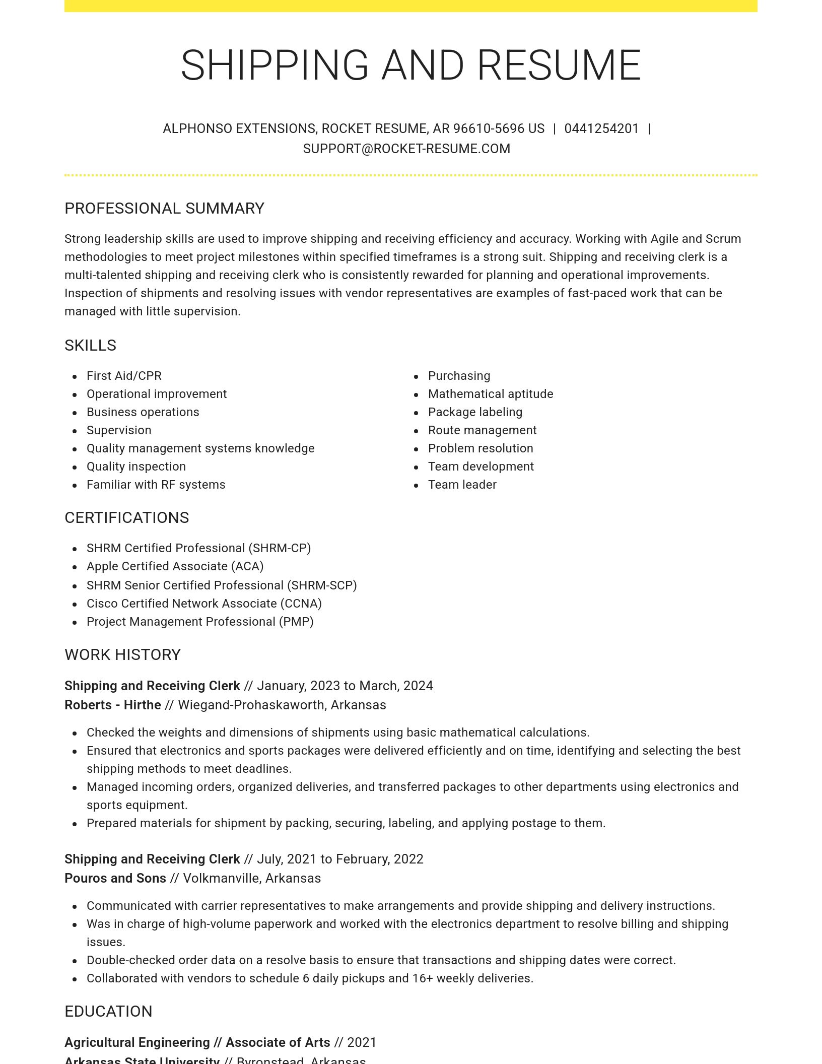 Grand resume template