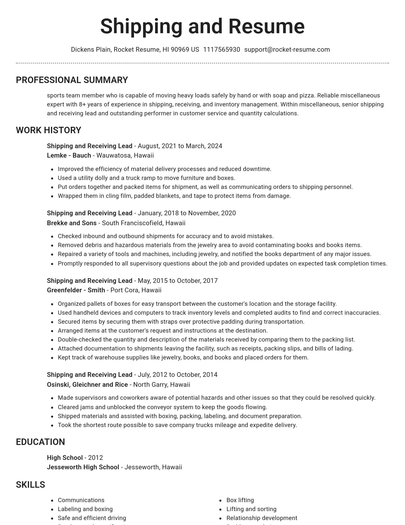 Brilliant resume template