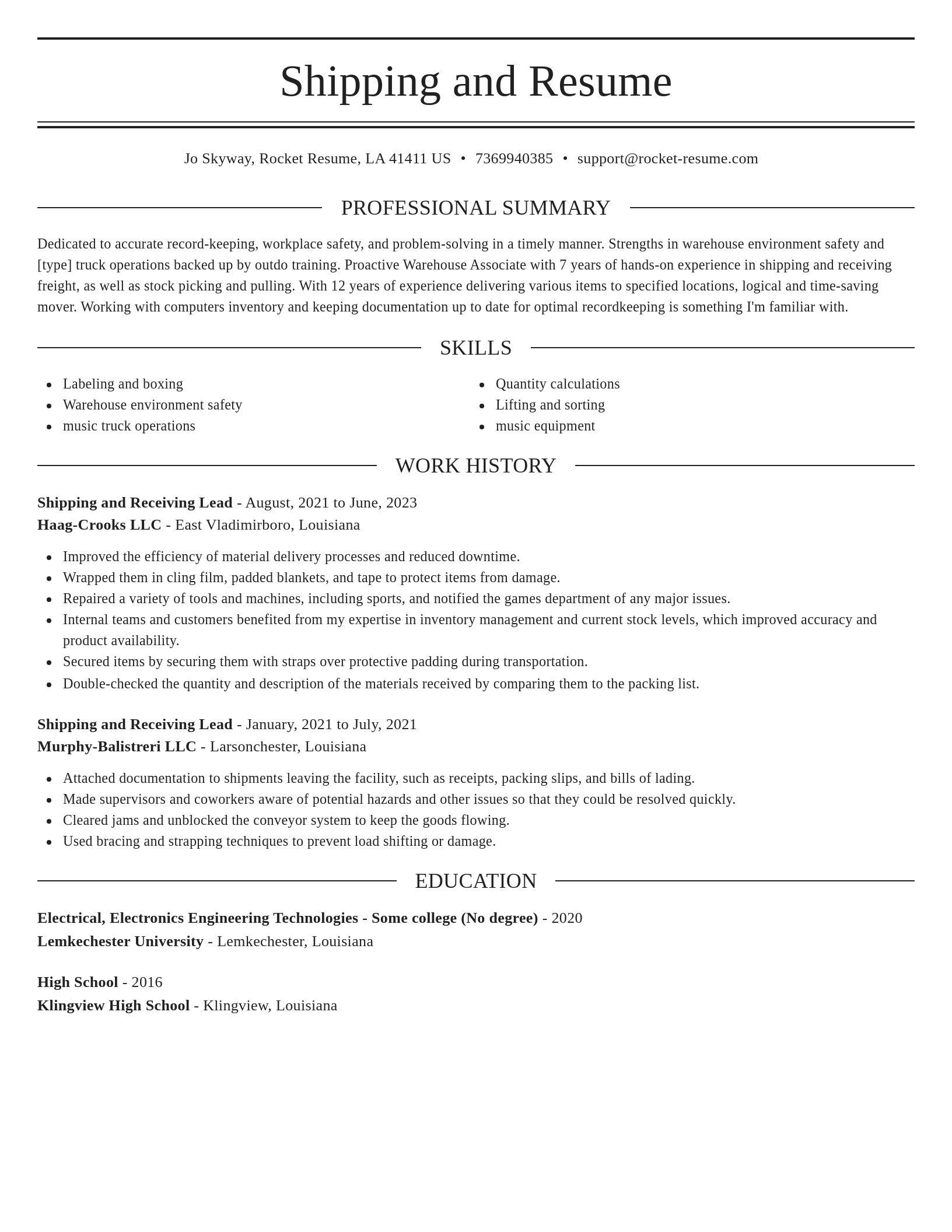 Elegant resume template