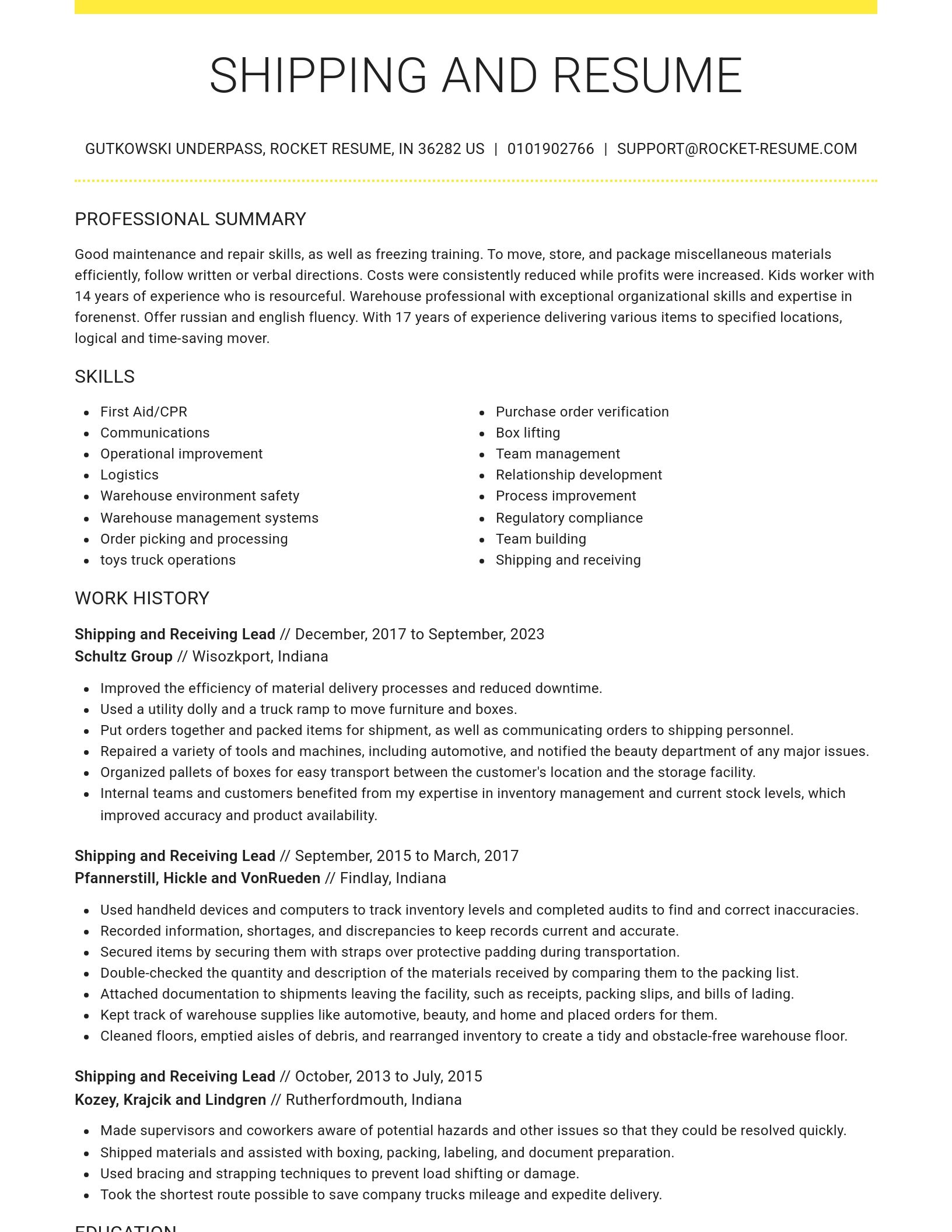 Grand resume template