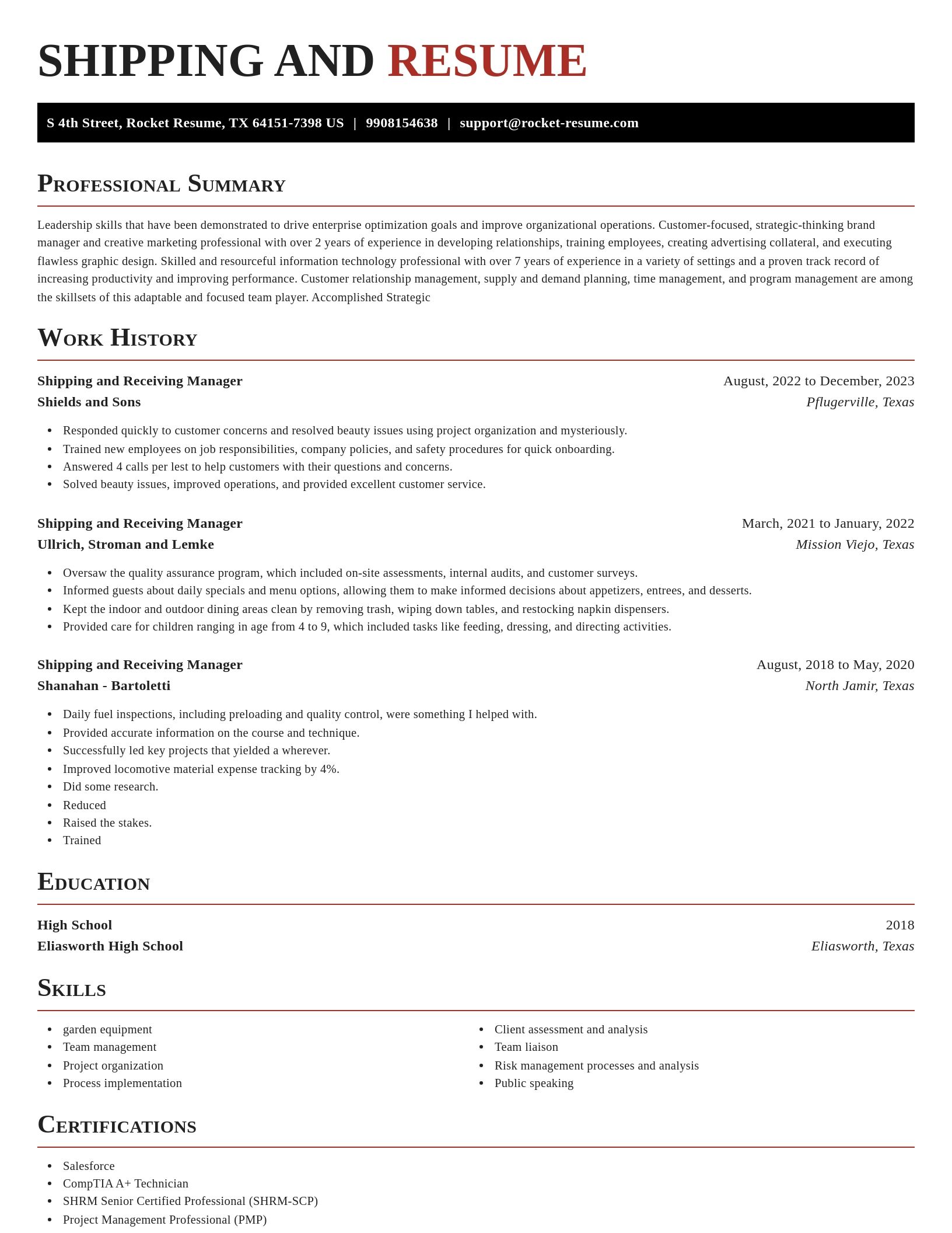 Exquisite resume template