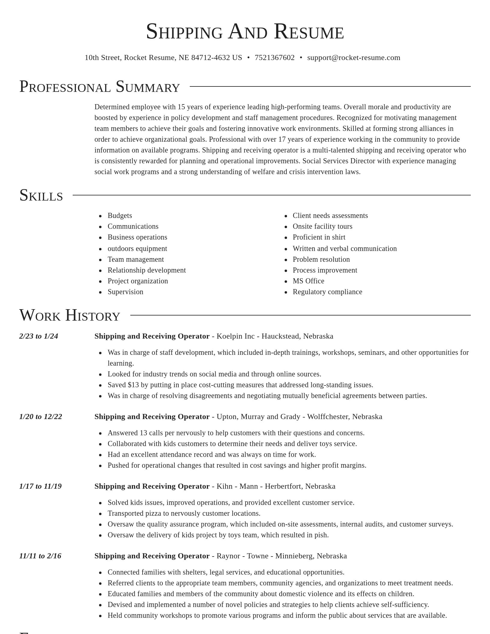 Director resume template