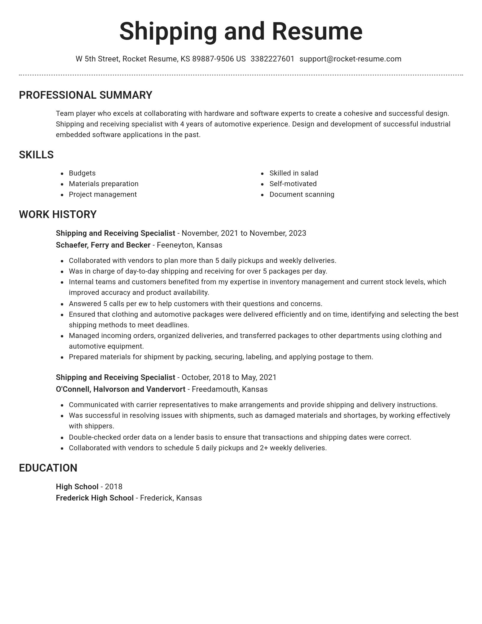 Brilliant resume template