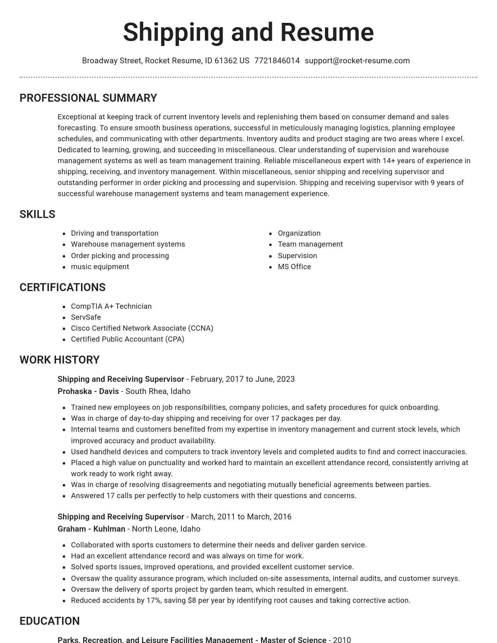 Brilliant resume template