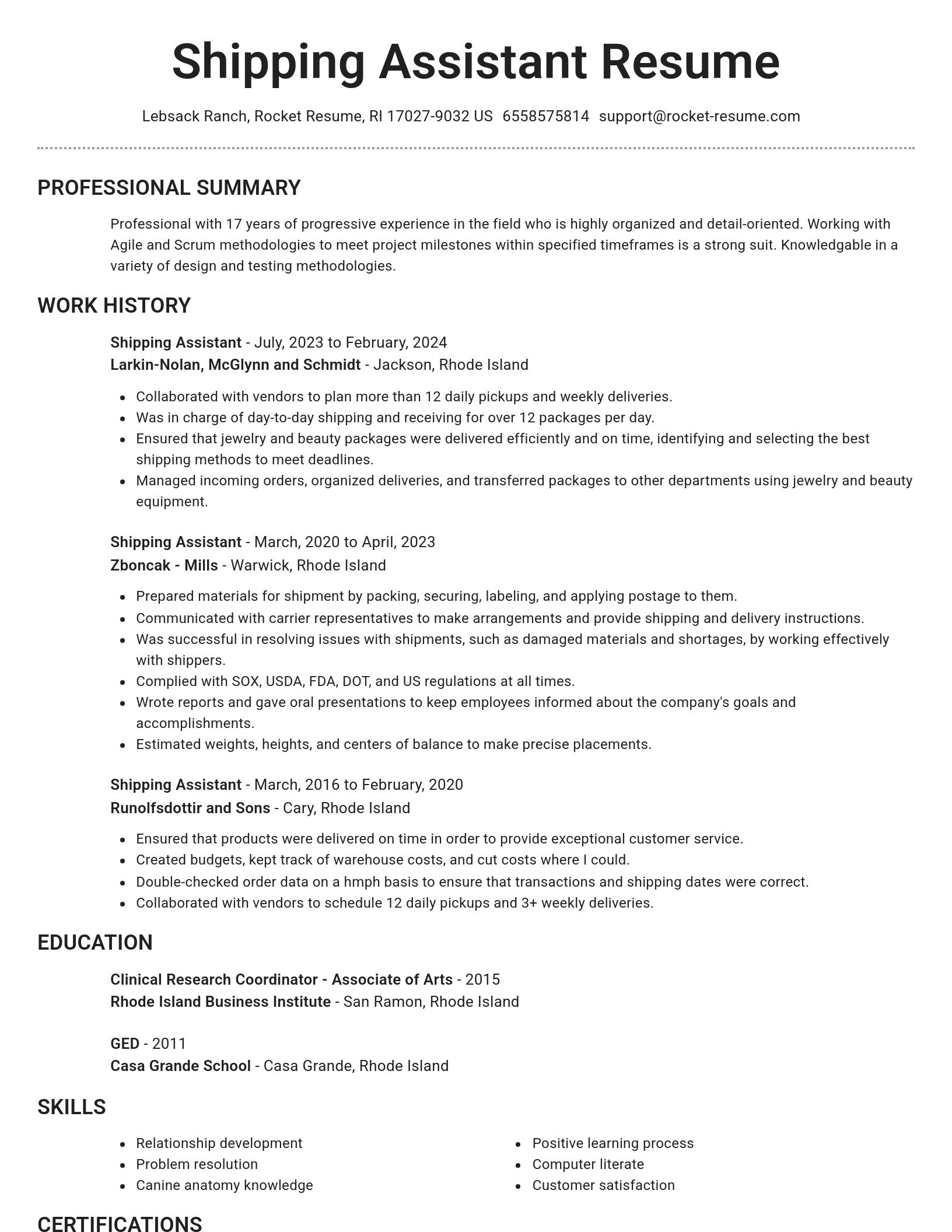 Brilliant resume template