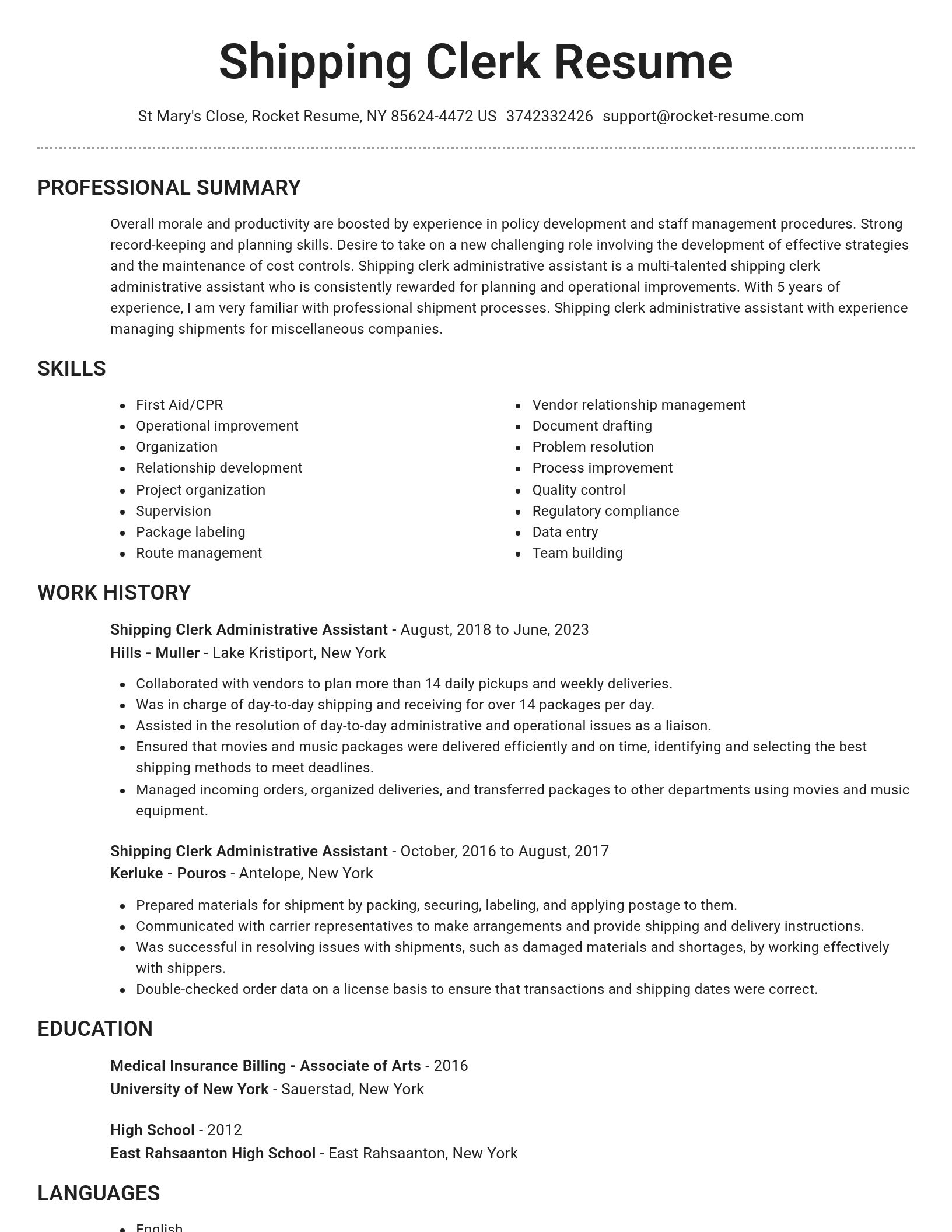 Brilliant resume template