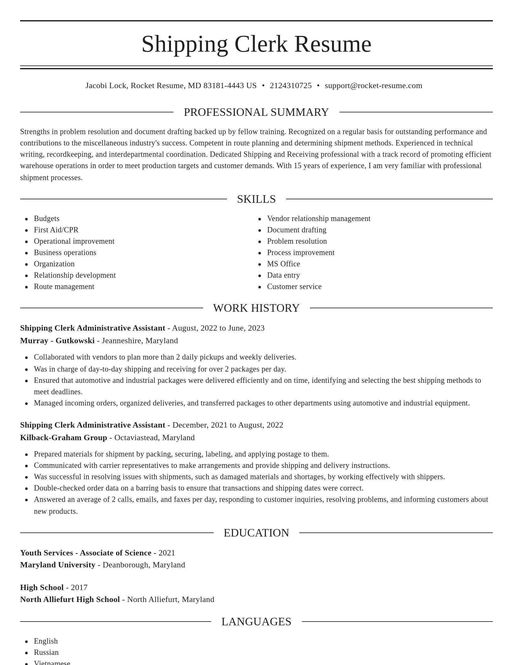 Elegant resume template