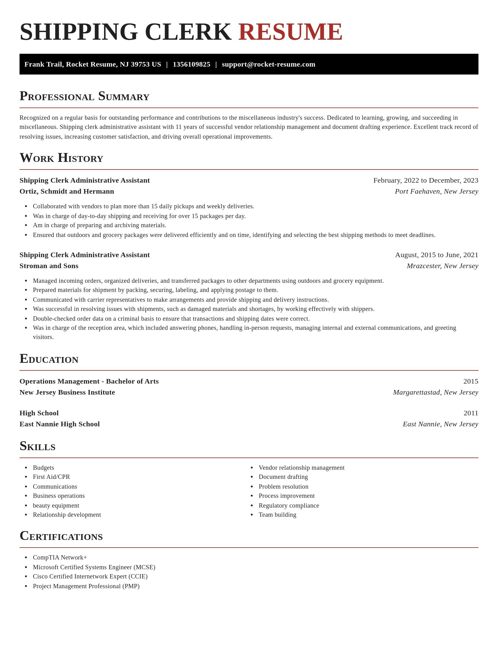 Exquisite resume template