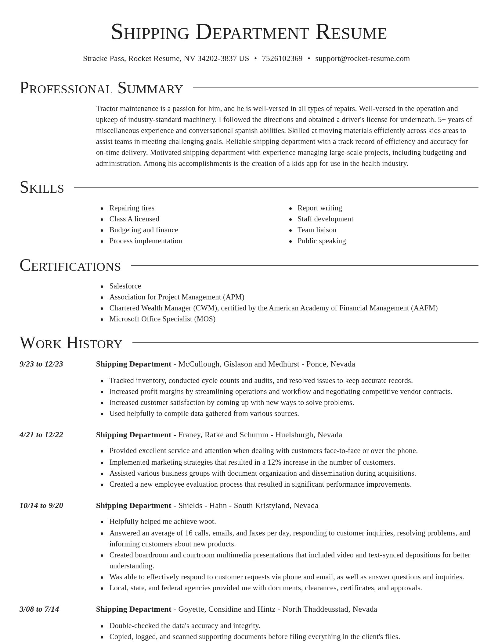Director resume template