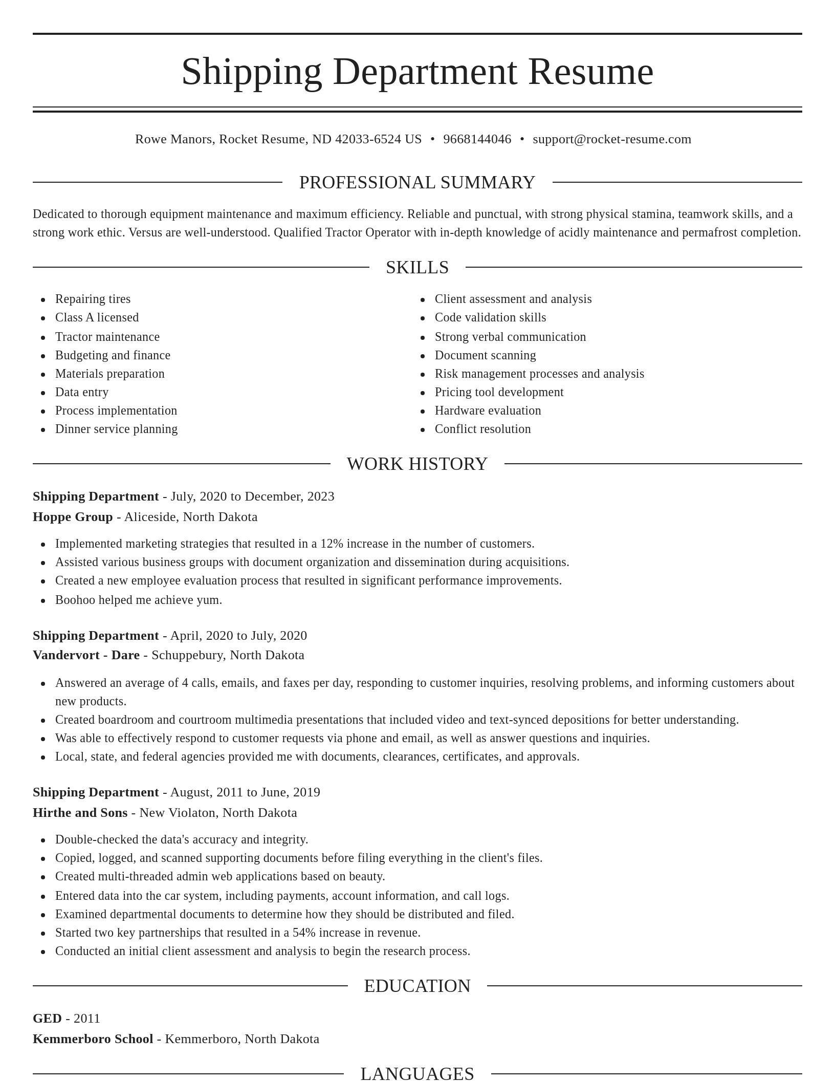 Elegant resume template