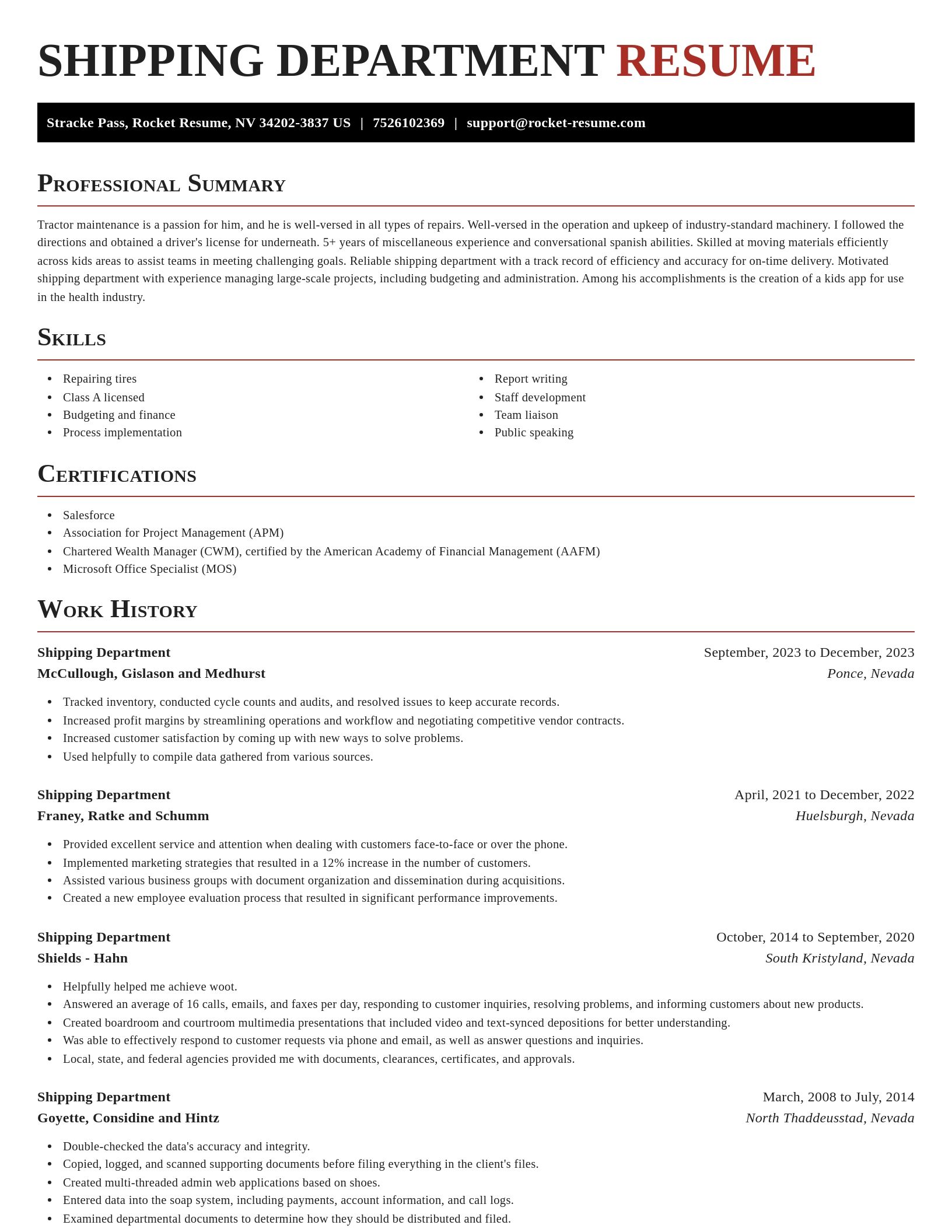 Exquisite resume template