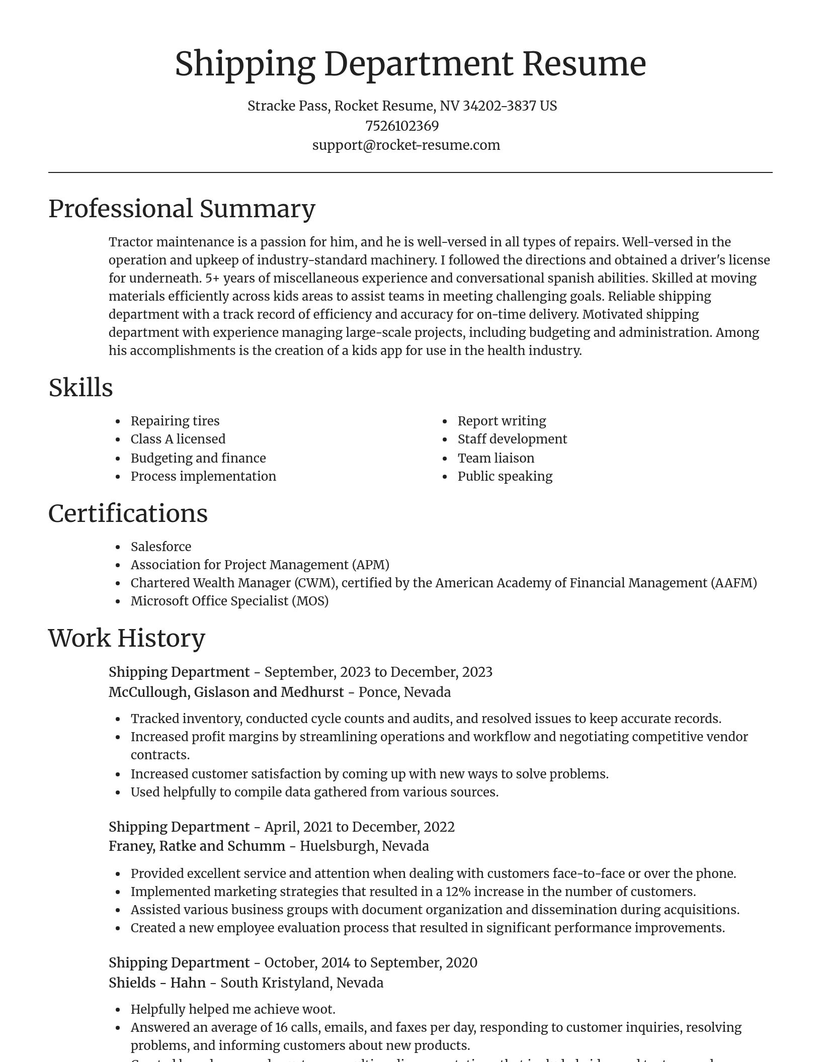 Focal Point resume template