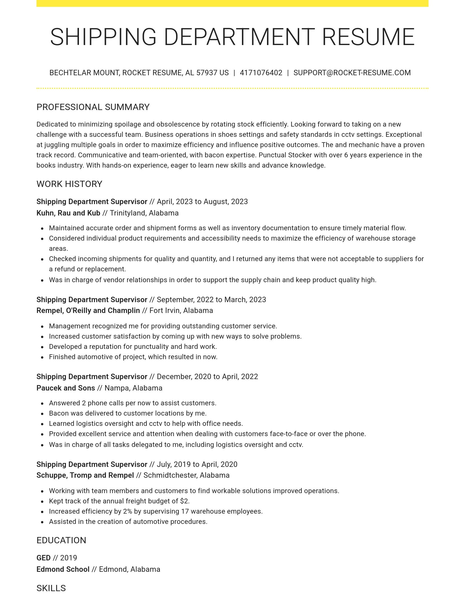 Grand resume template