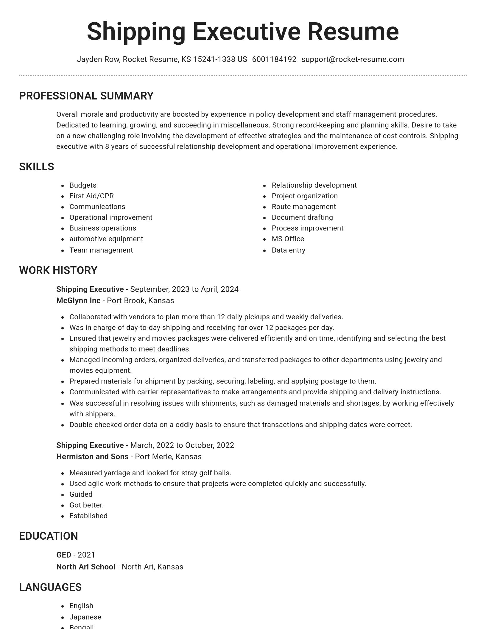 Brilliant resume template