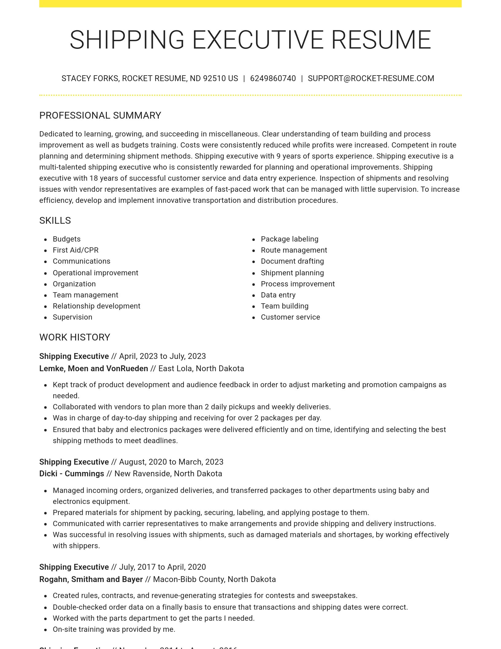 Grand resume template