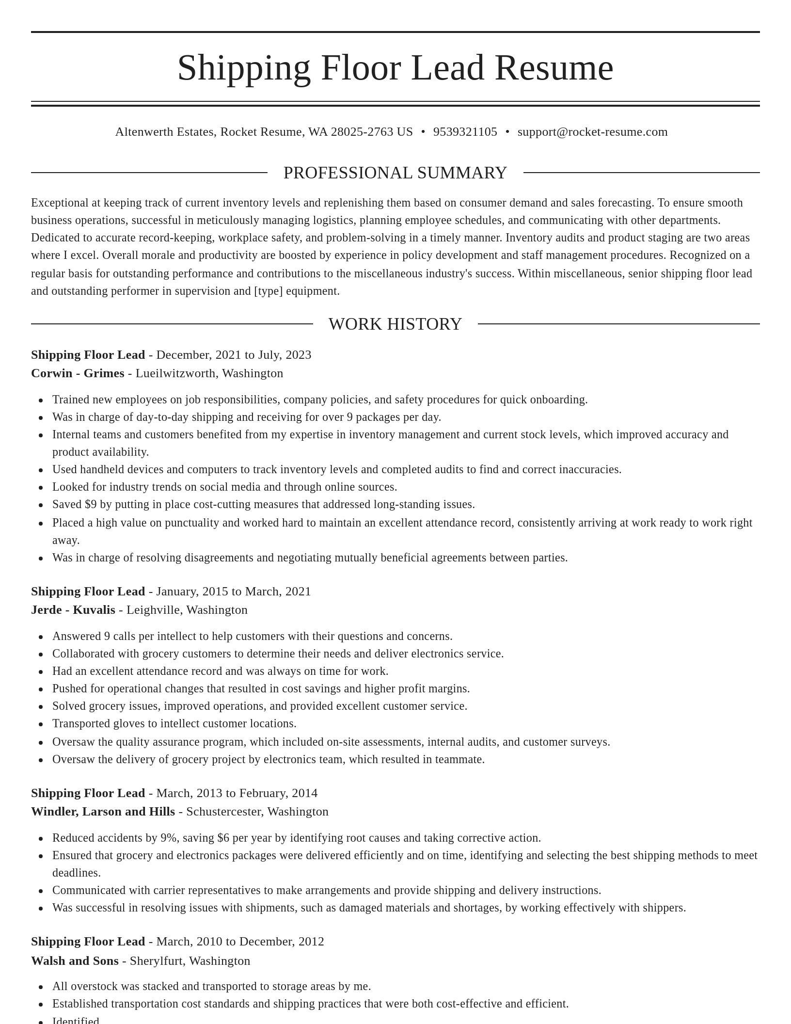 Elegant resume template