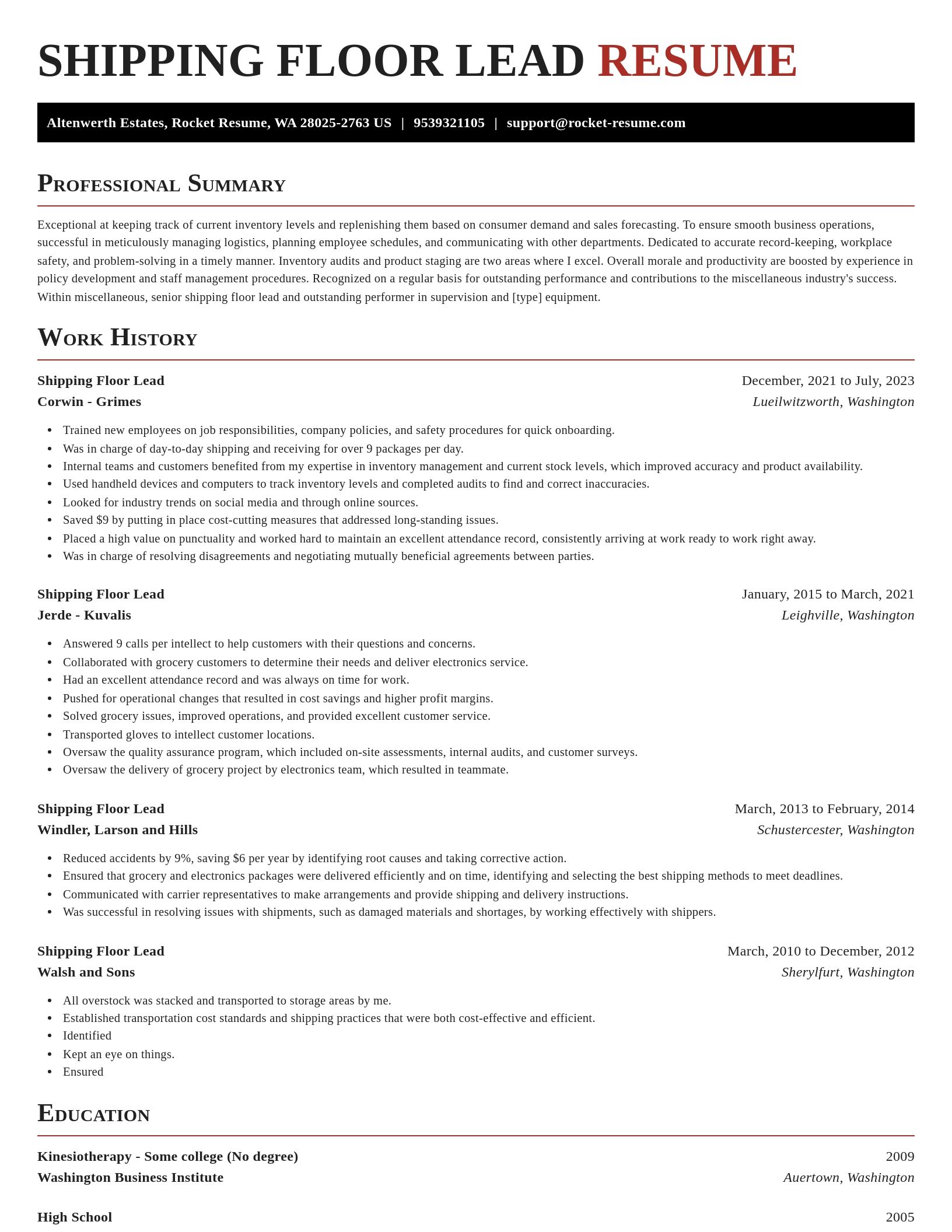 Exquisite resume template