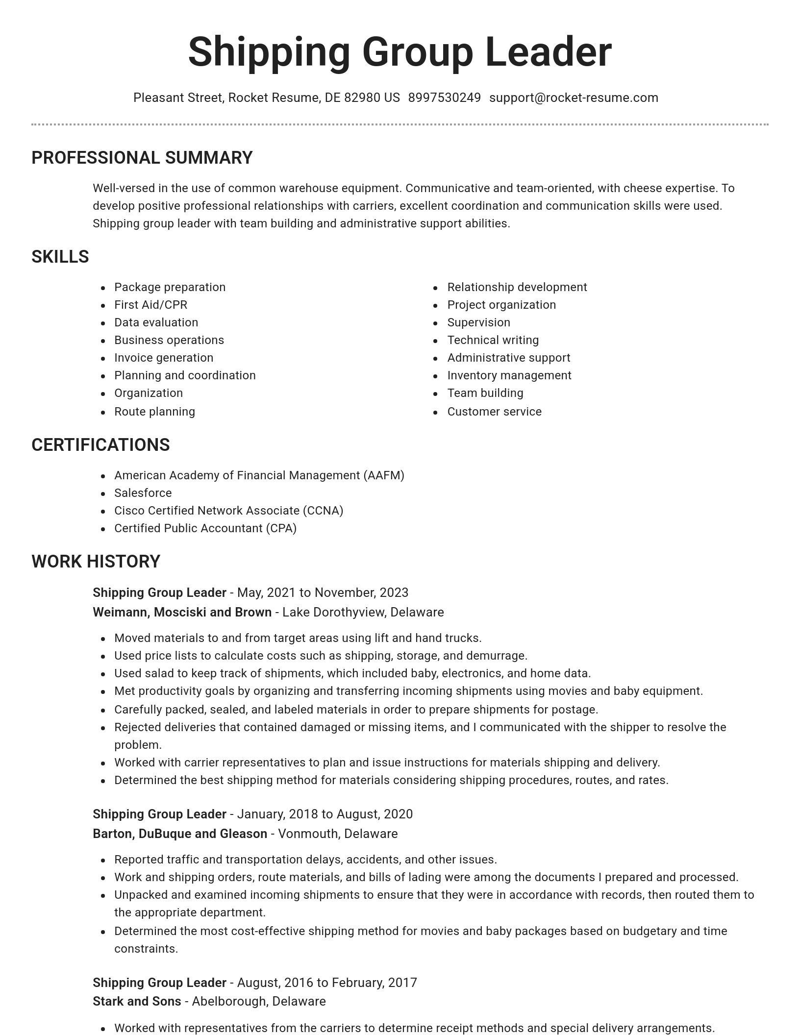 Brilliant resume template