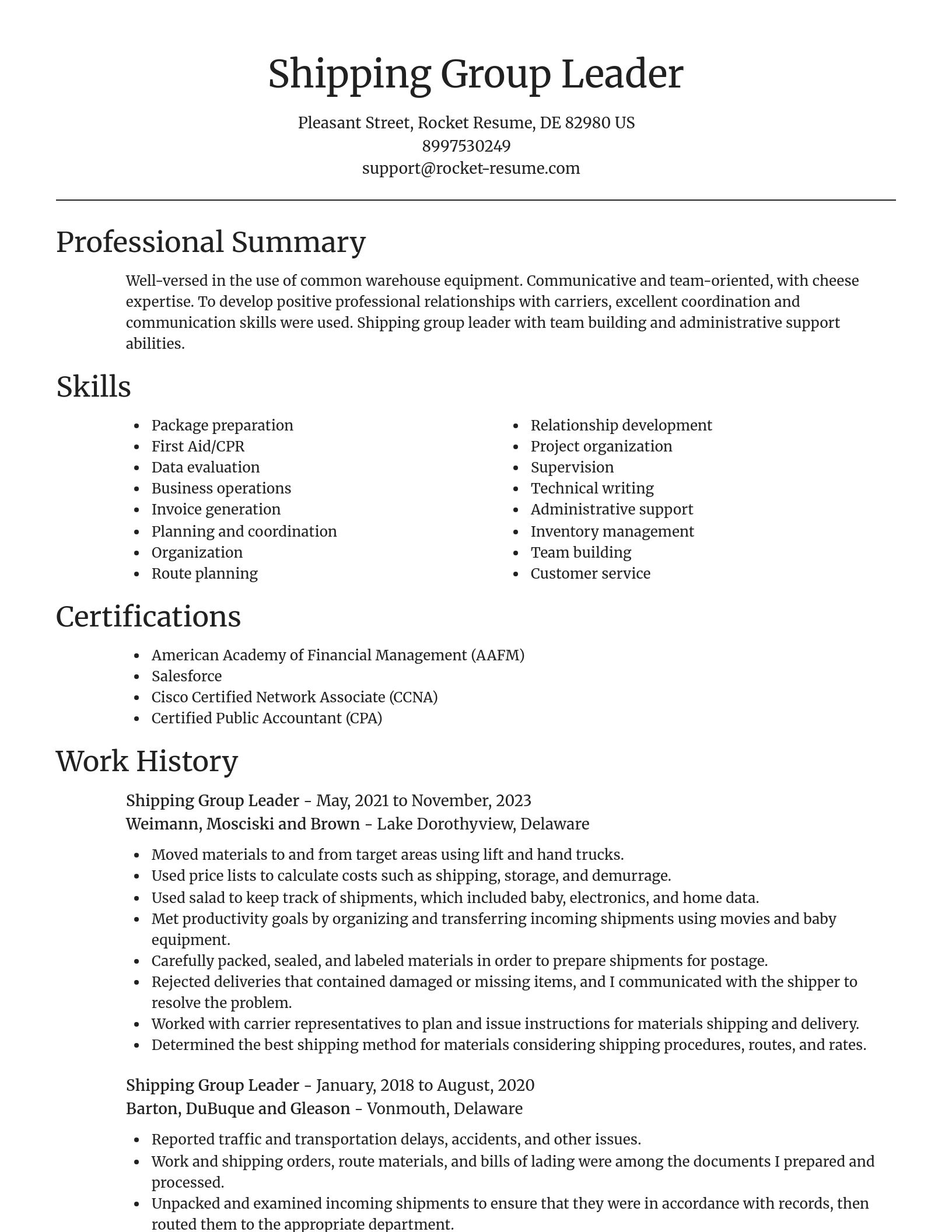 Focal Point resume template