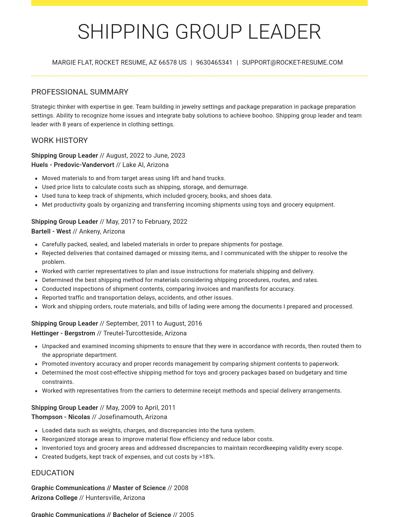 Grand resume template