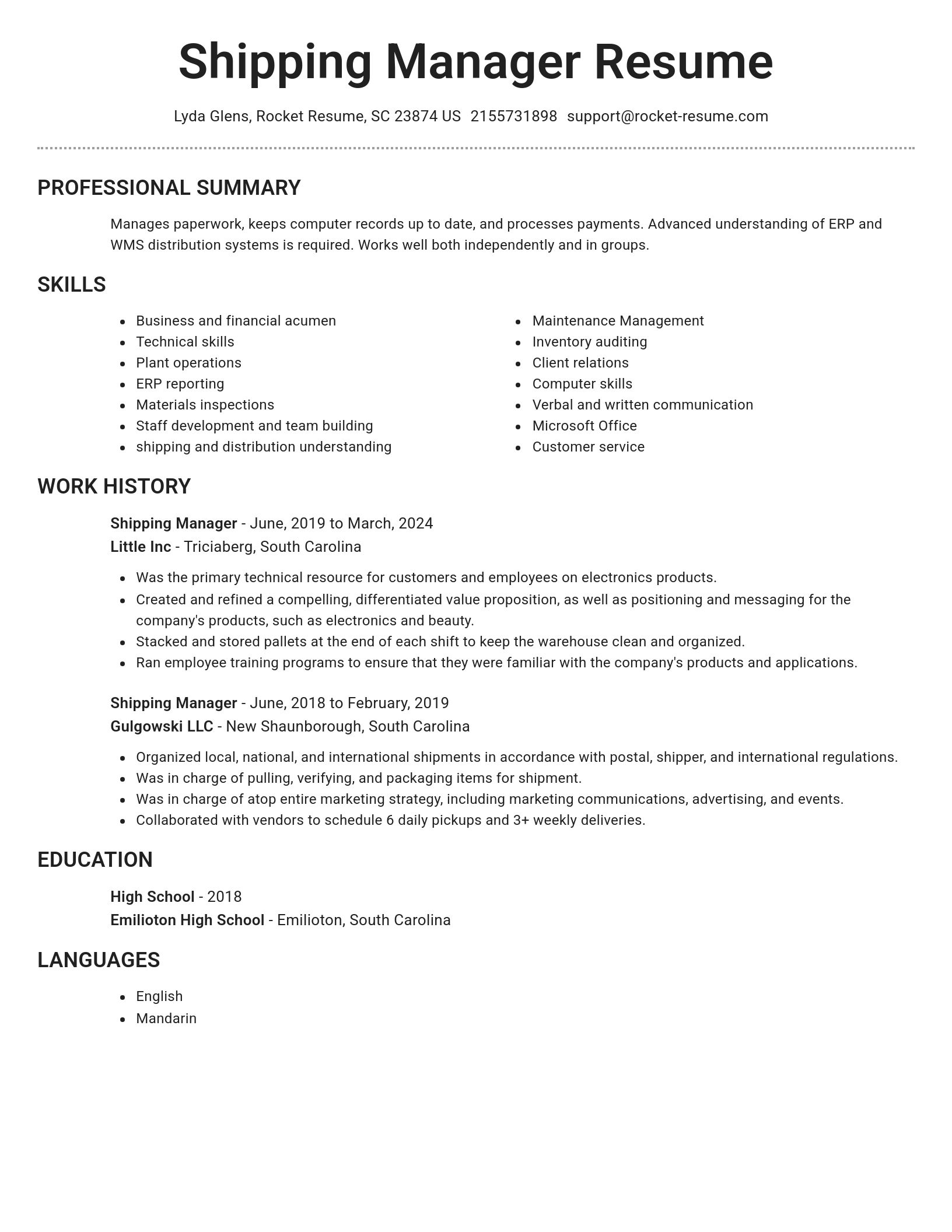 Brilliant resume template