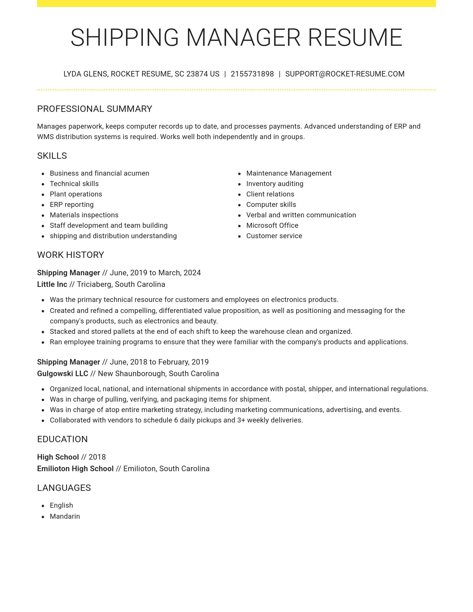 Grand resume template