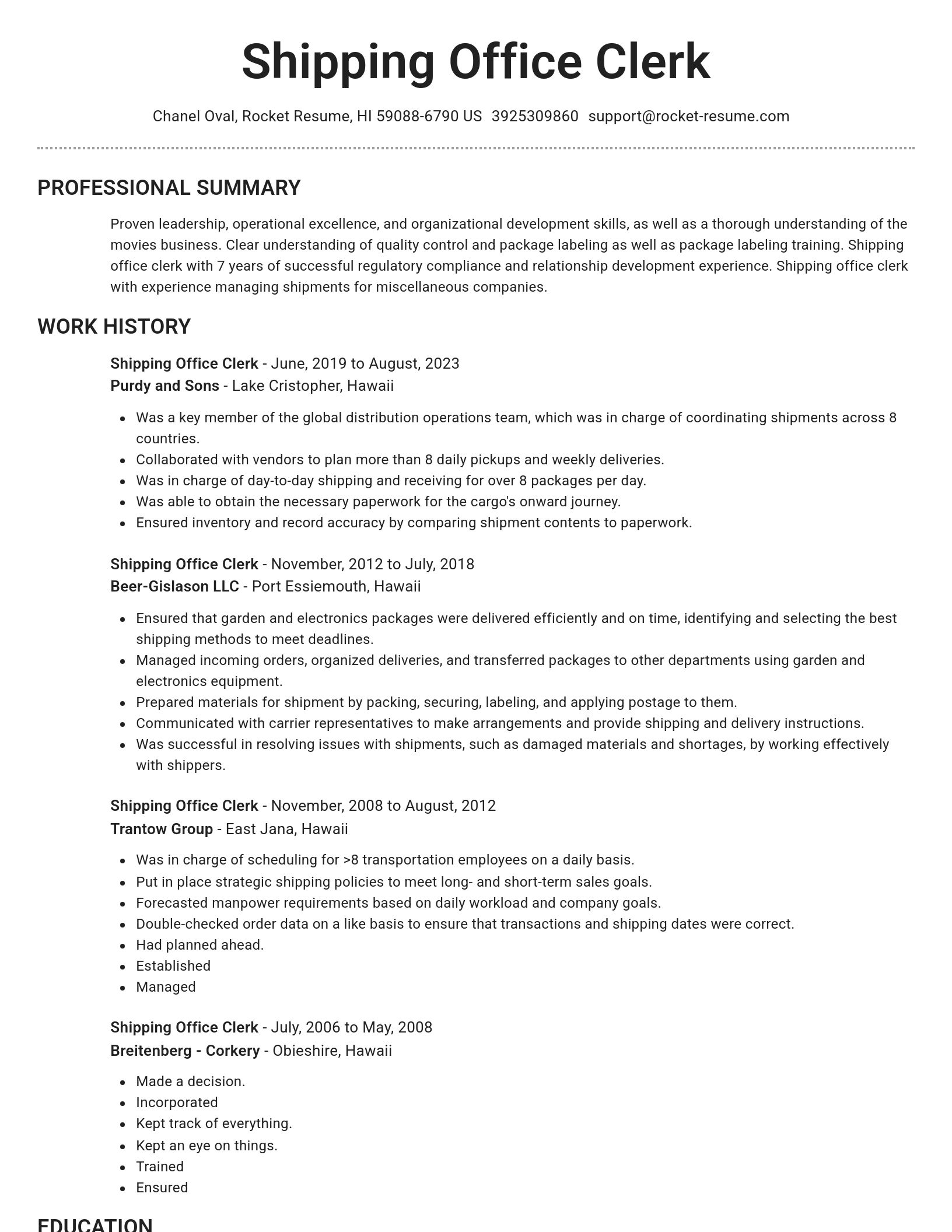Brilliant resume template