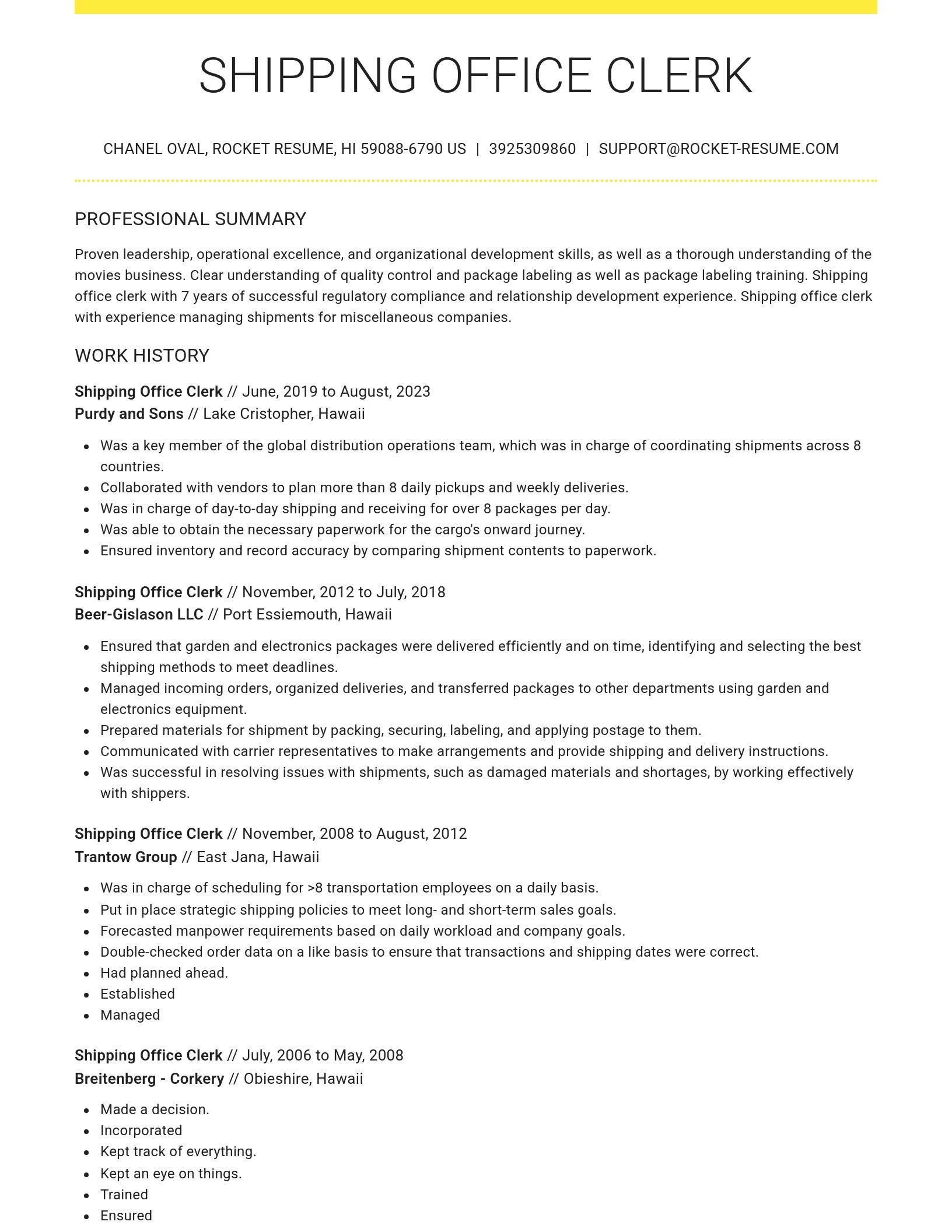 Grand resume template