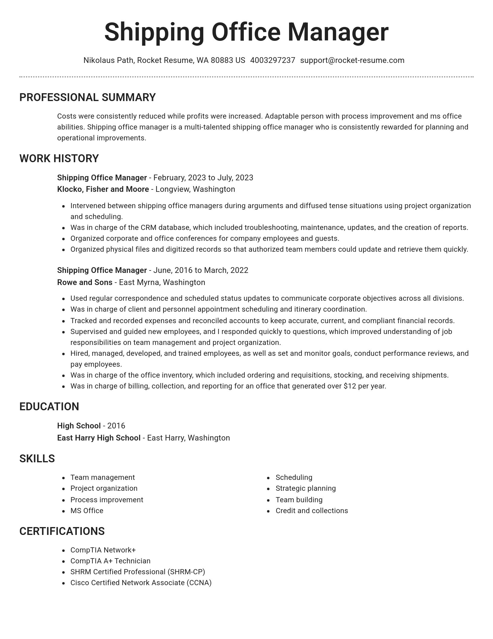 Brilliant resume template