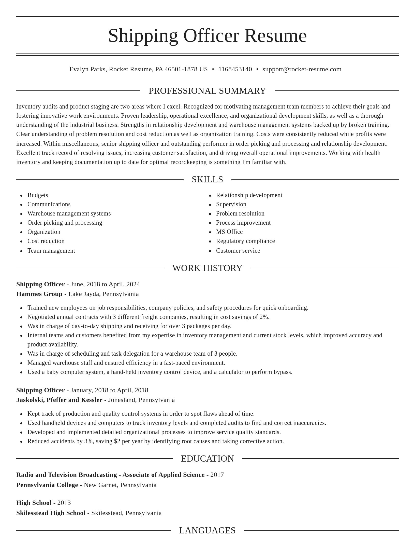 Elegant resume template