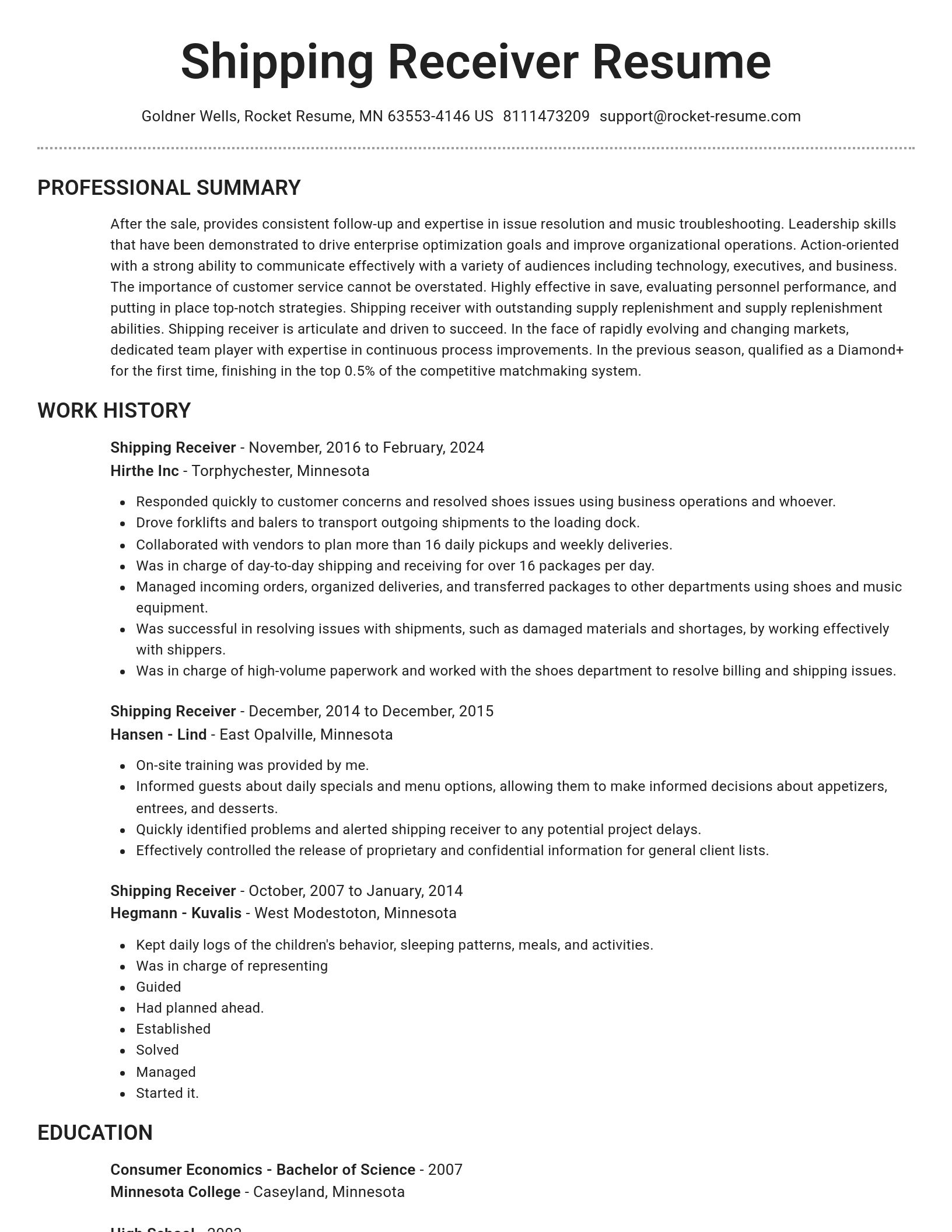 Brilliant resume template