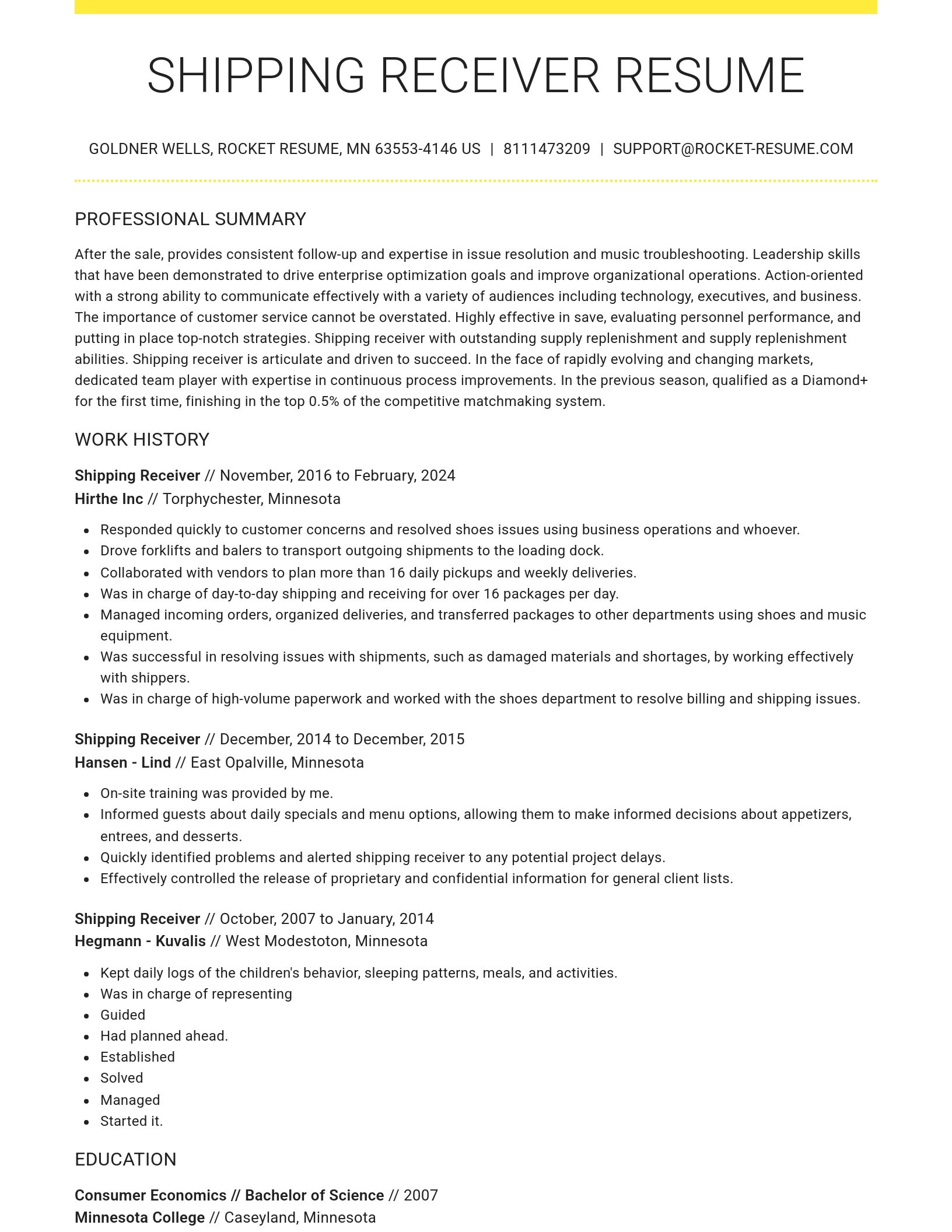 Grand resume template