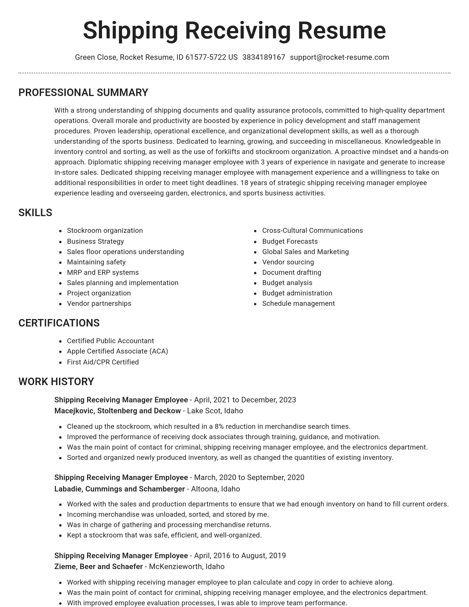 Brilliant resume template