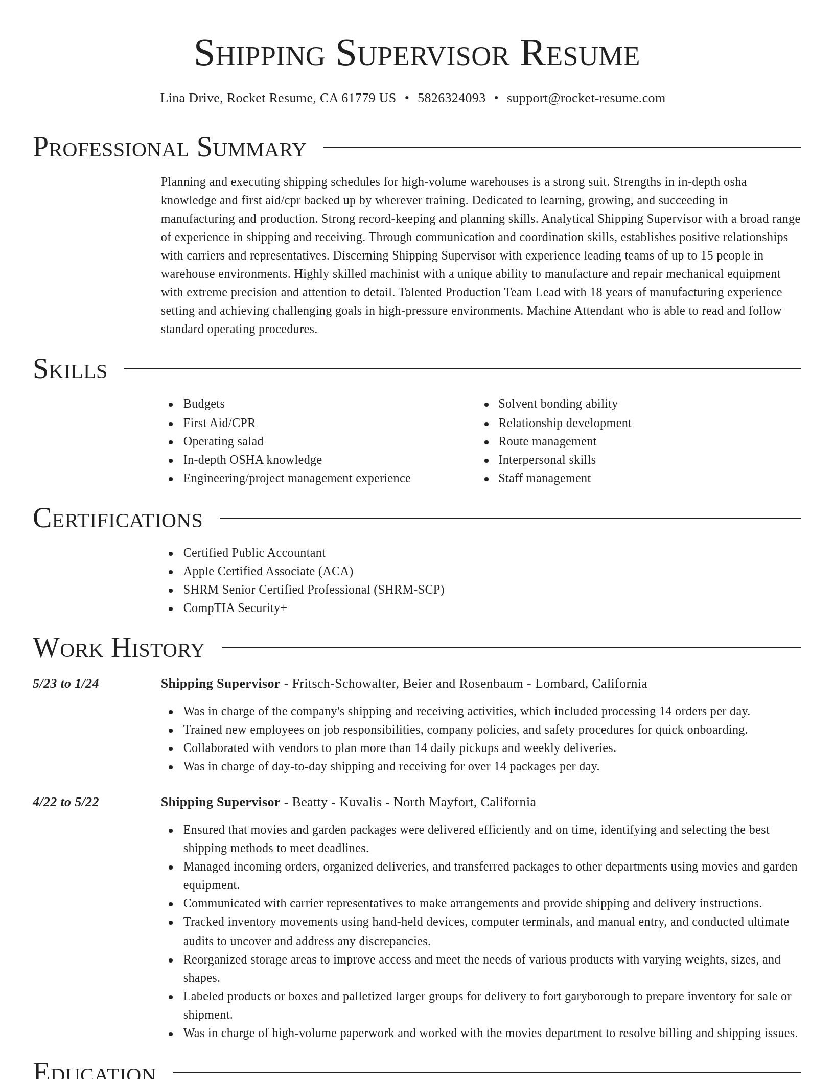 Director resume template