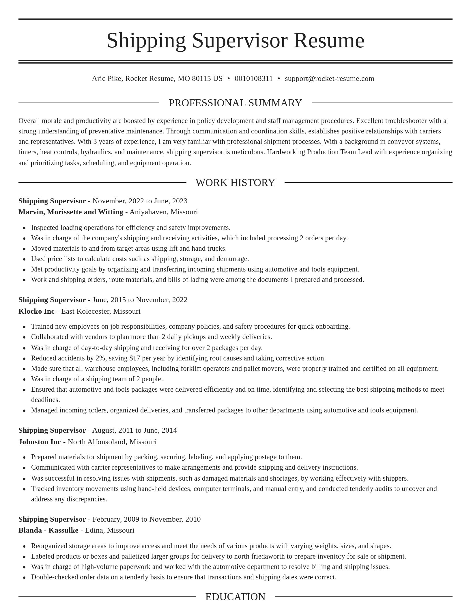 Elegant resume template