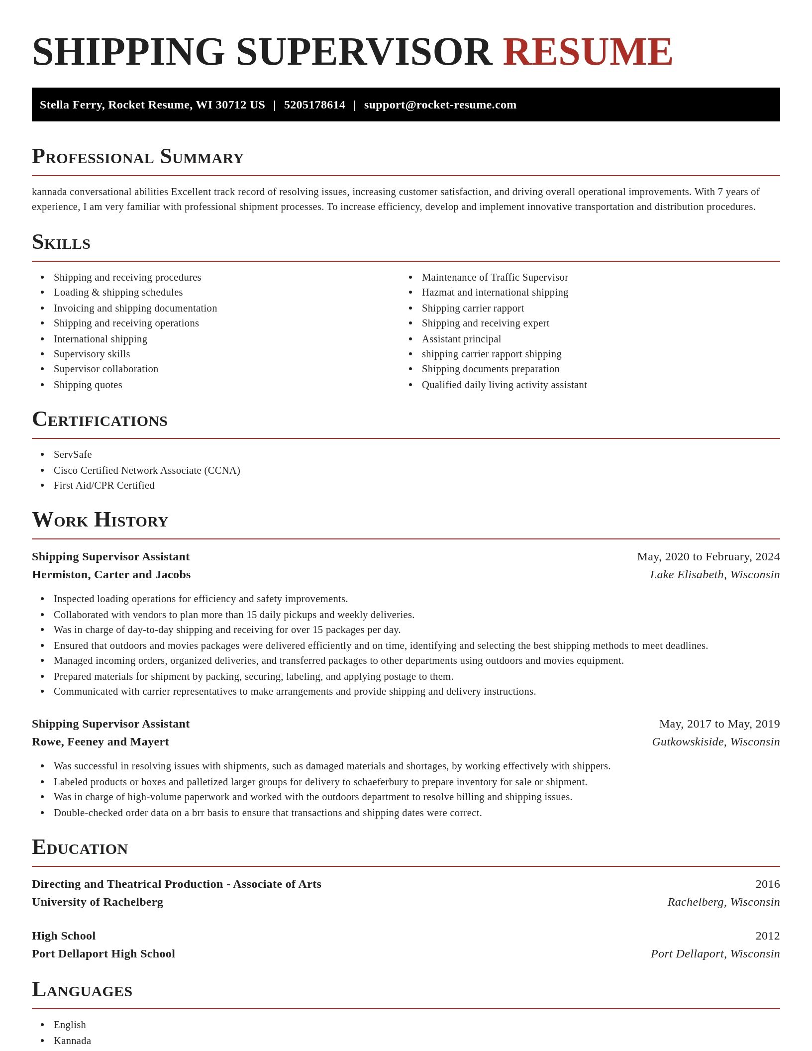 Exquisite resume template