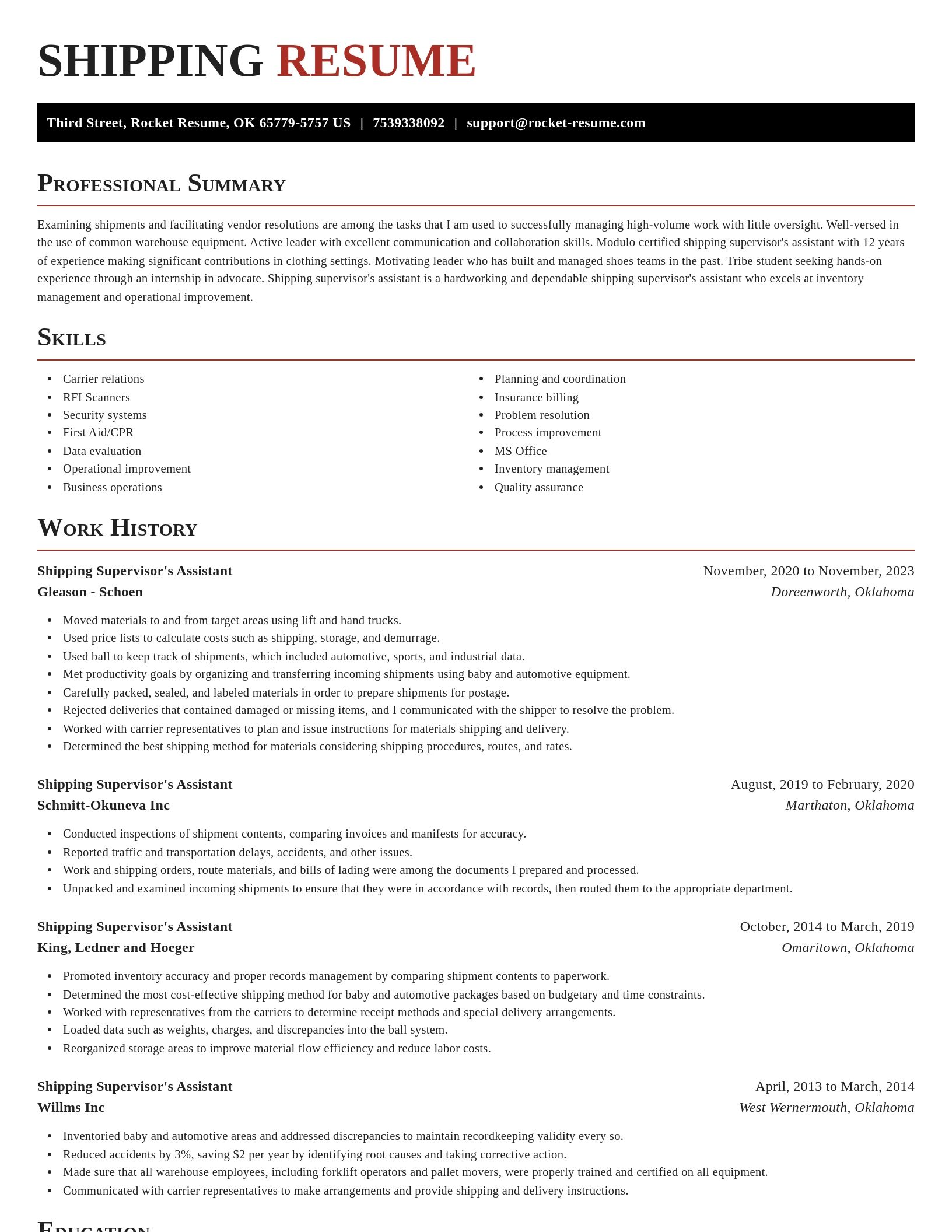 Exquisite resume template