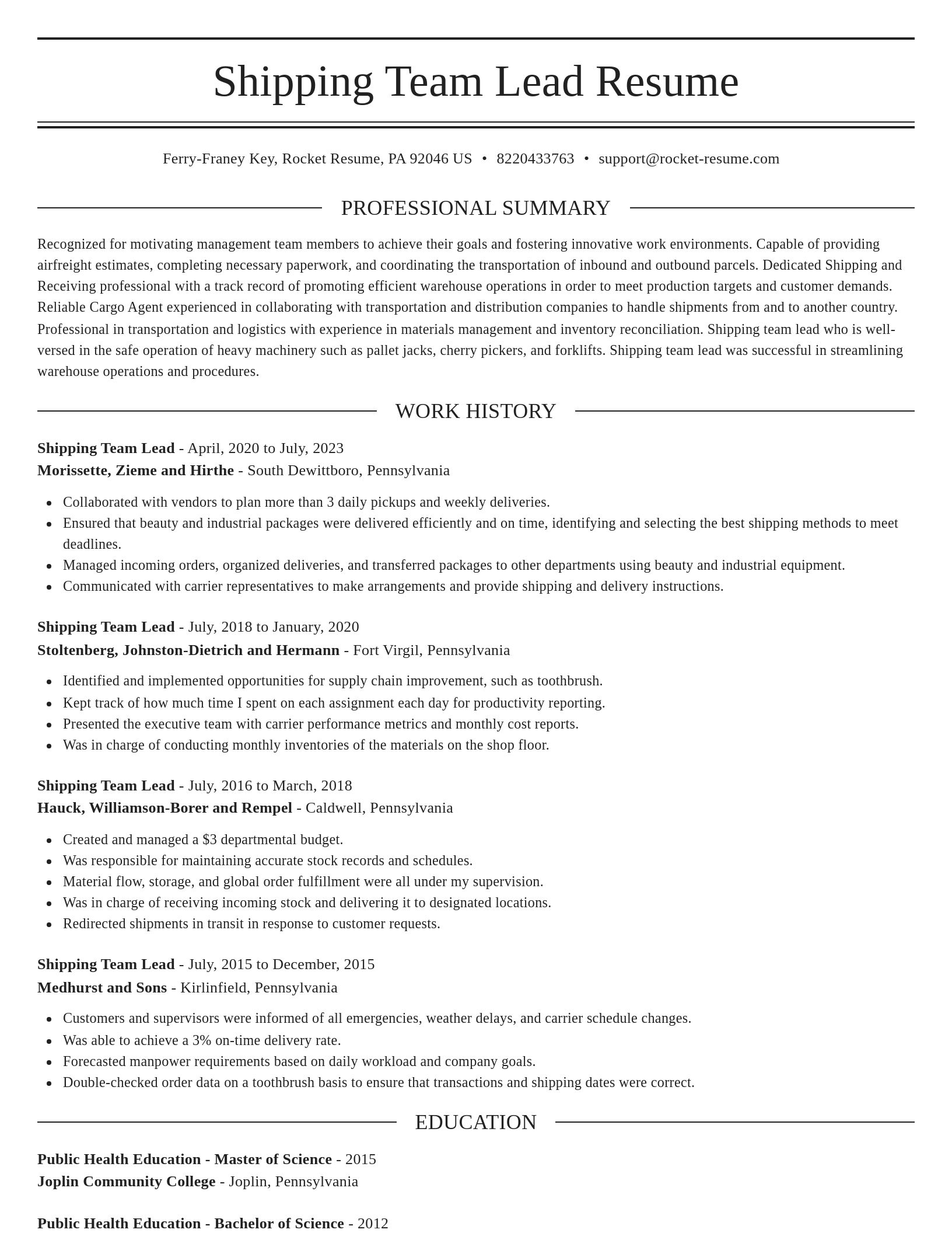 Elegant resume template